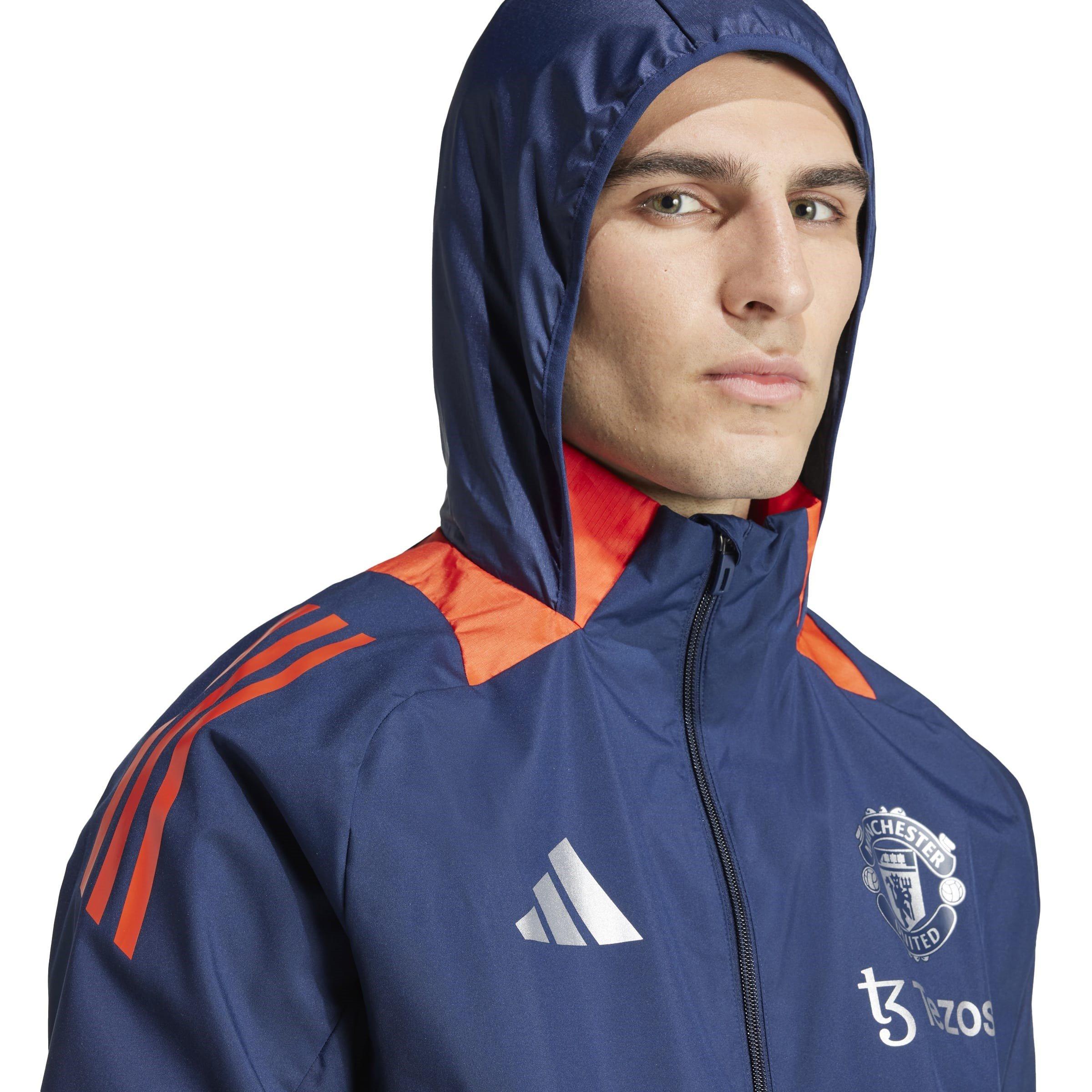 Nat Indigo - adidas - Tiro 24 Manchester United Water Resistant 2024/25 Licensed Rain Anorak - 4