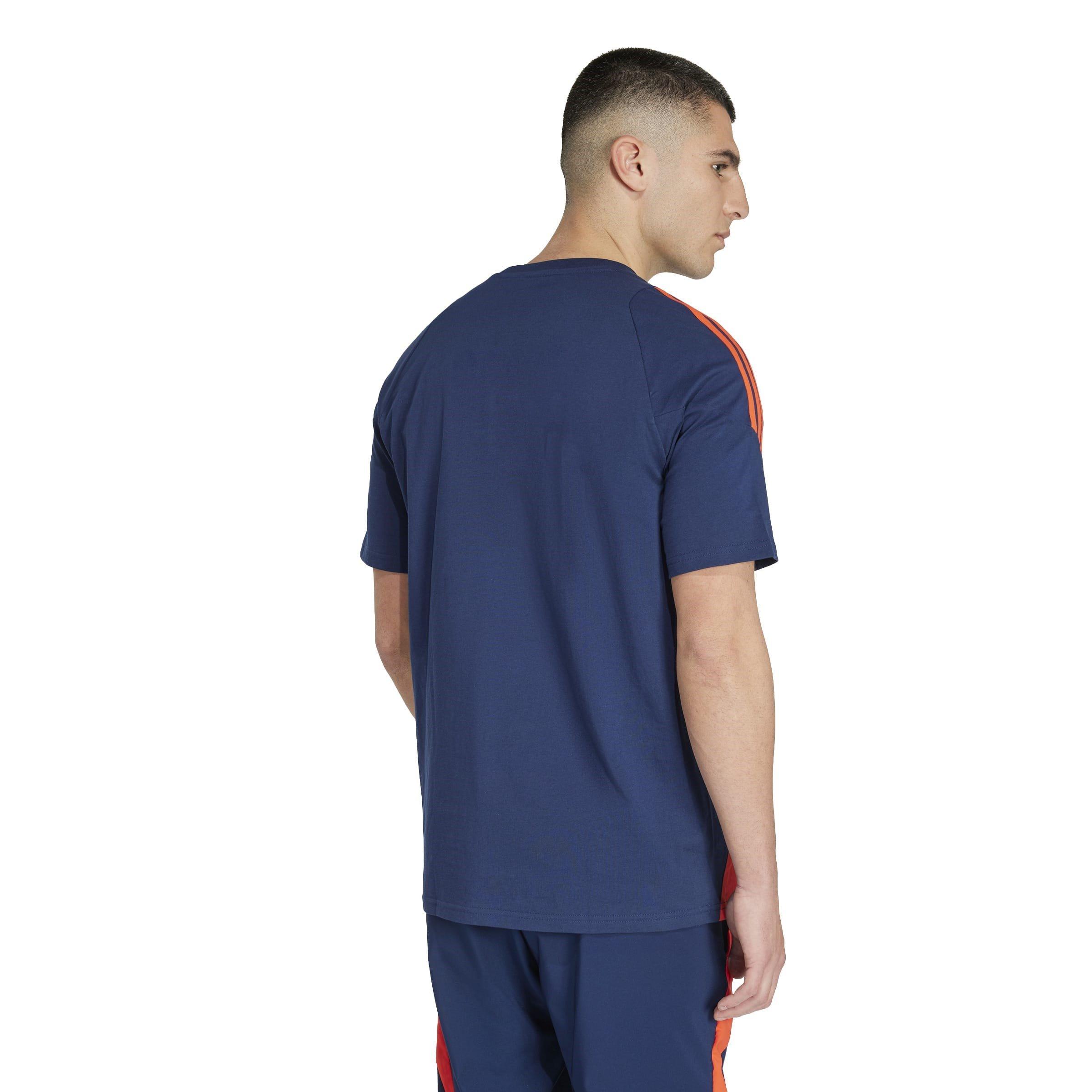 Indigo/Brick Rood - adidas - Manchester United Tiro 24 T-Shirt 2024 2025 Adults - 4