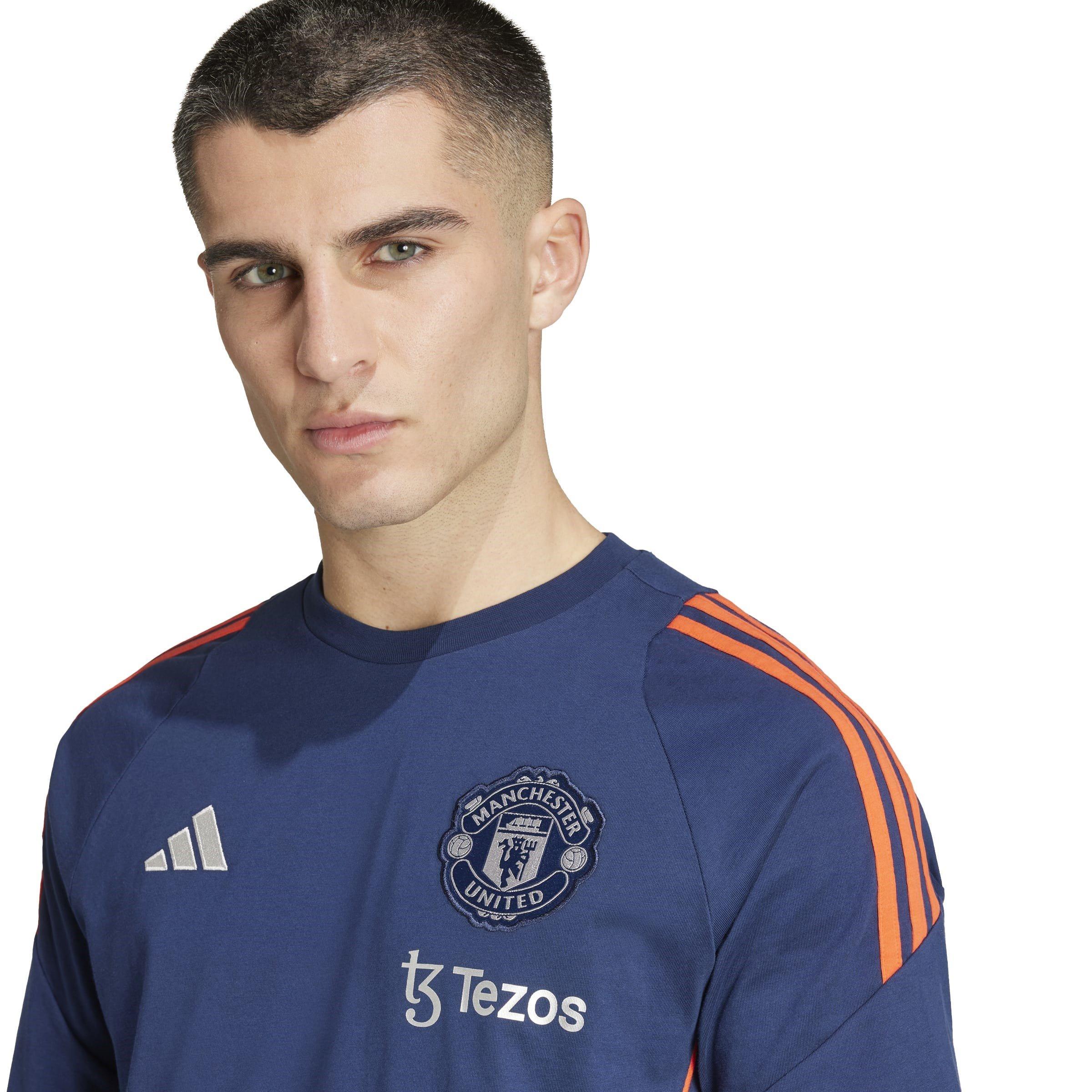 Indigo/Brick Rood - adidas - Manchester United Tiro 24 T-Shirt 2024 2025 Adults - 5