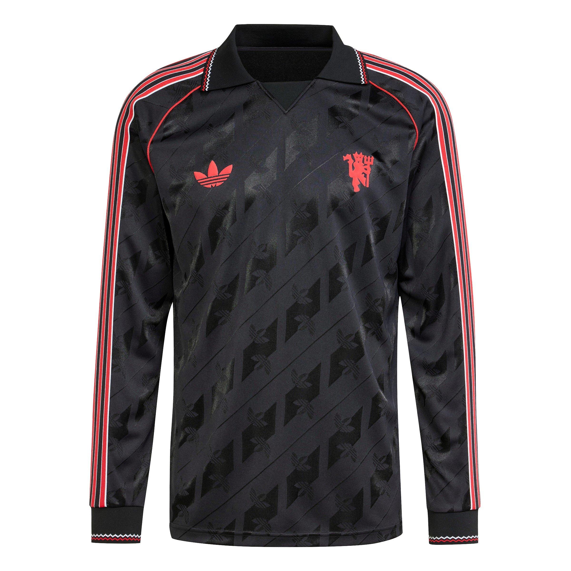 Preto - adidas - Mufc Ls Jsy Football Shirt Mens - 1