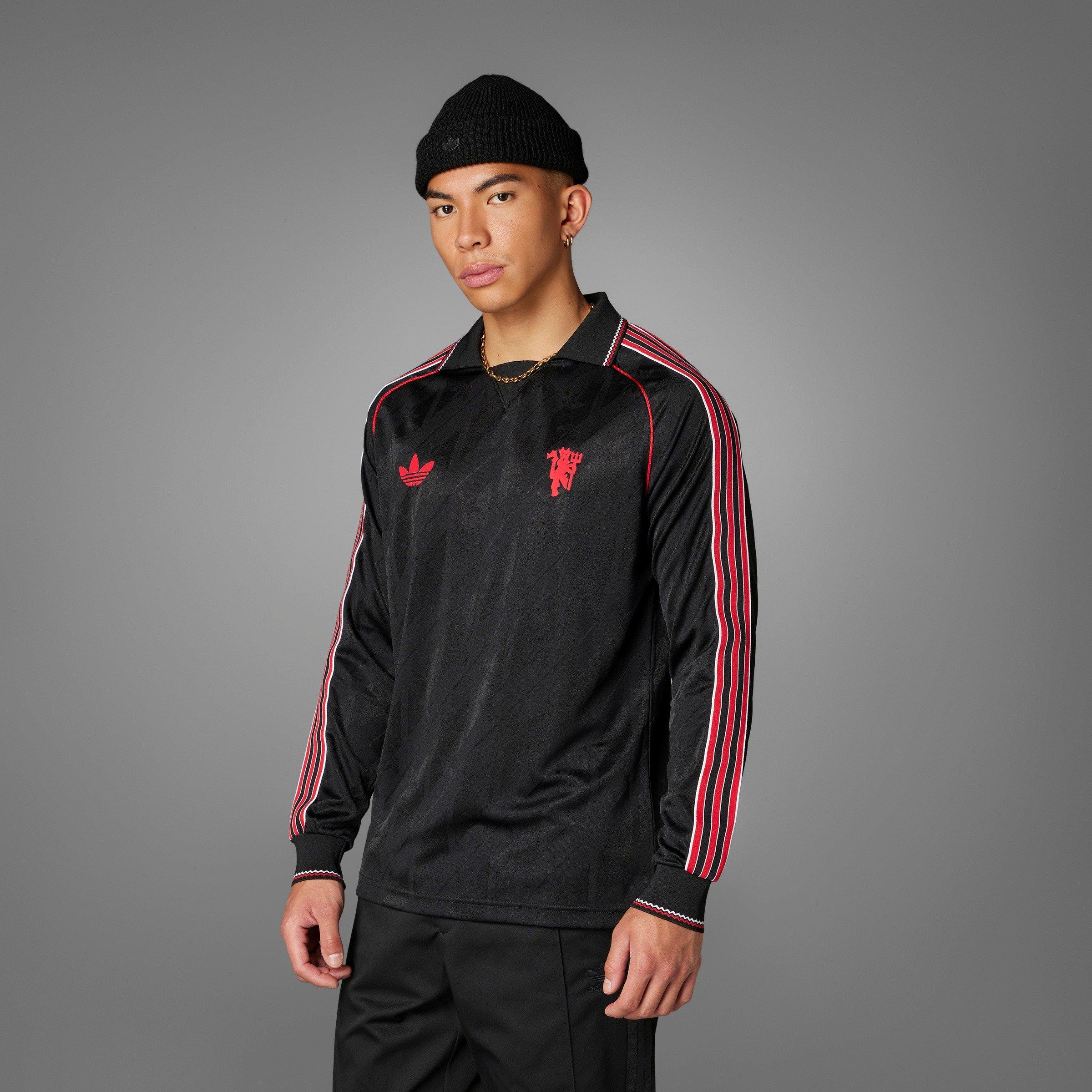 Preto - adidas - Mufc Ls Jsy Football Shirt Mens - 8
