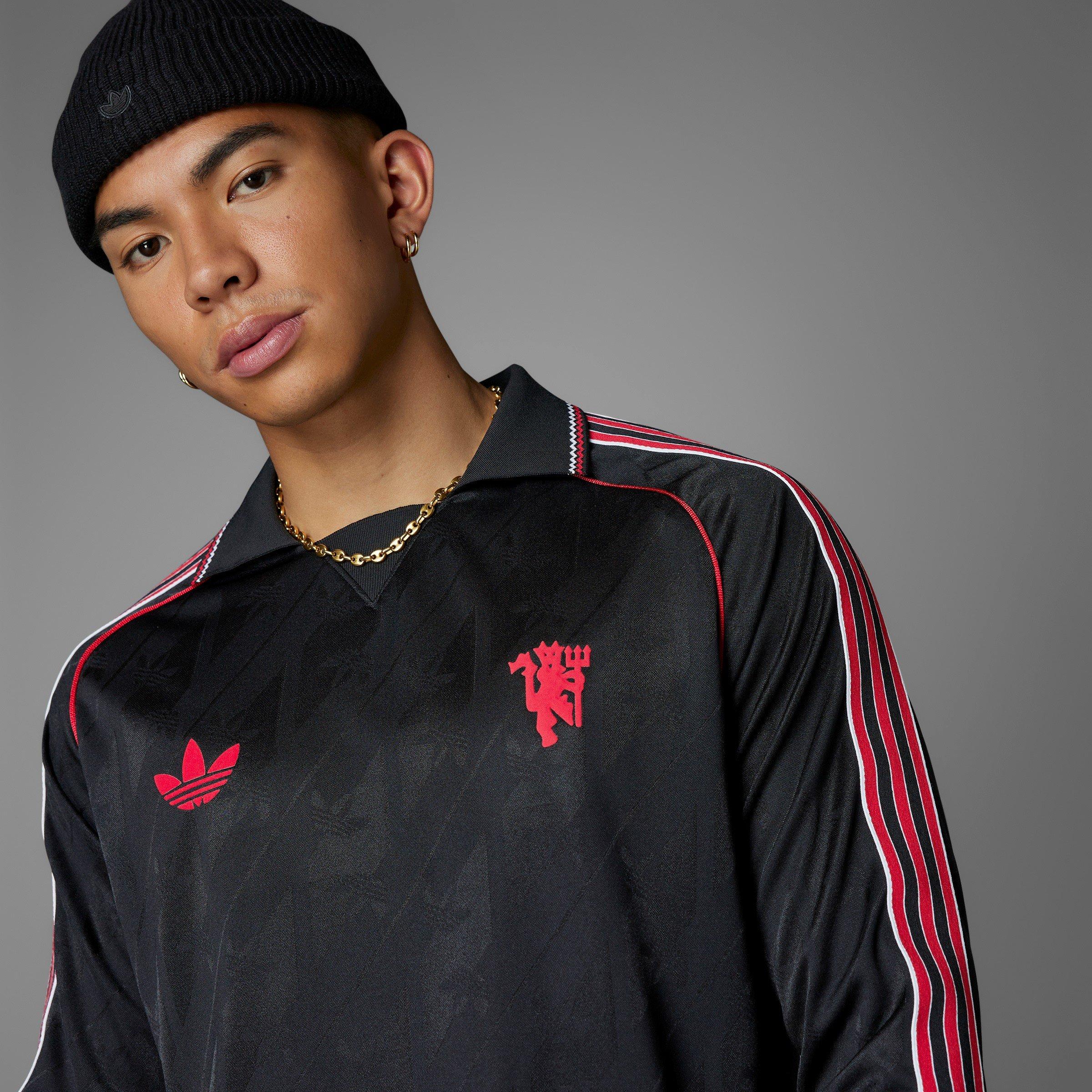 Preto - adidas - Mufc Ls Jsy Football Shirt Mens - 10