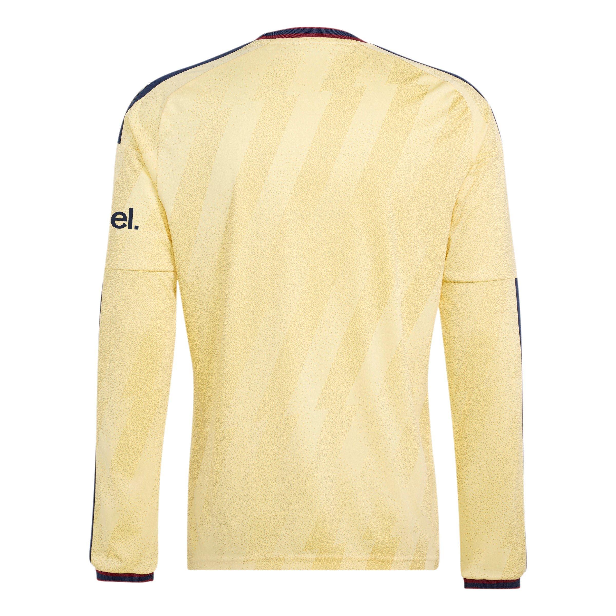 Geel/Zwart - adidas - Men's Arsenal Third 24/25 Long-Sleeve Slim-Fit Football Shirt - 2
