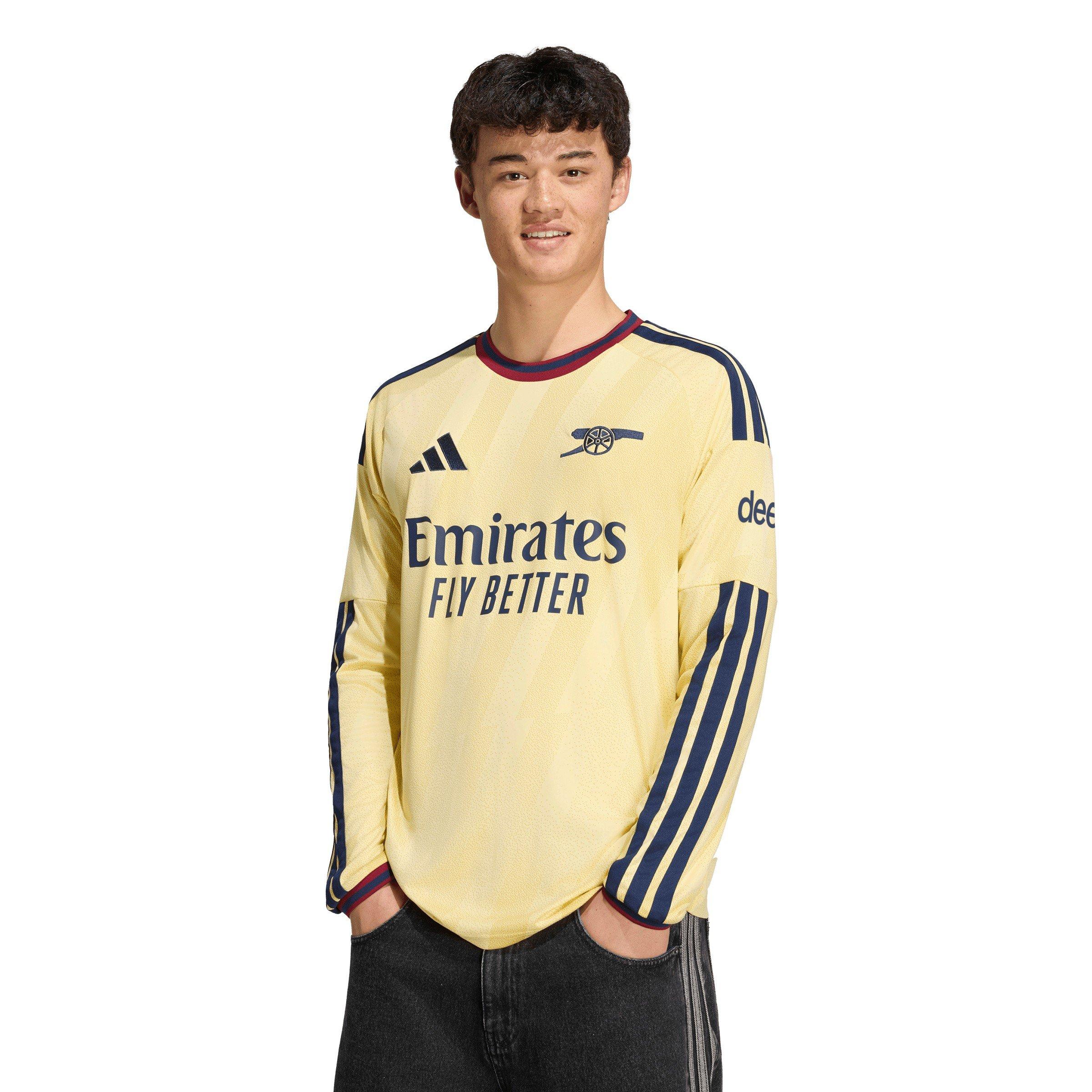 Geel/Zwart - adidas - Men's Arsenal Third 24/25 Long-Sleeve Slim-Fit Football Shirt - 3