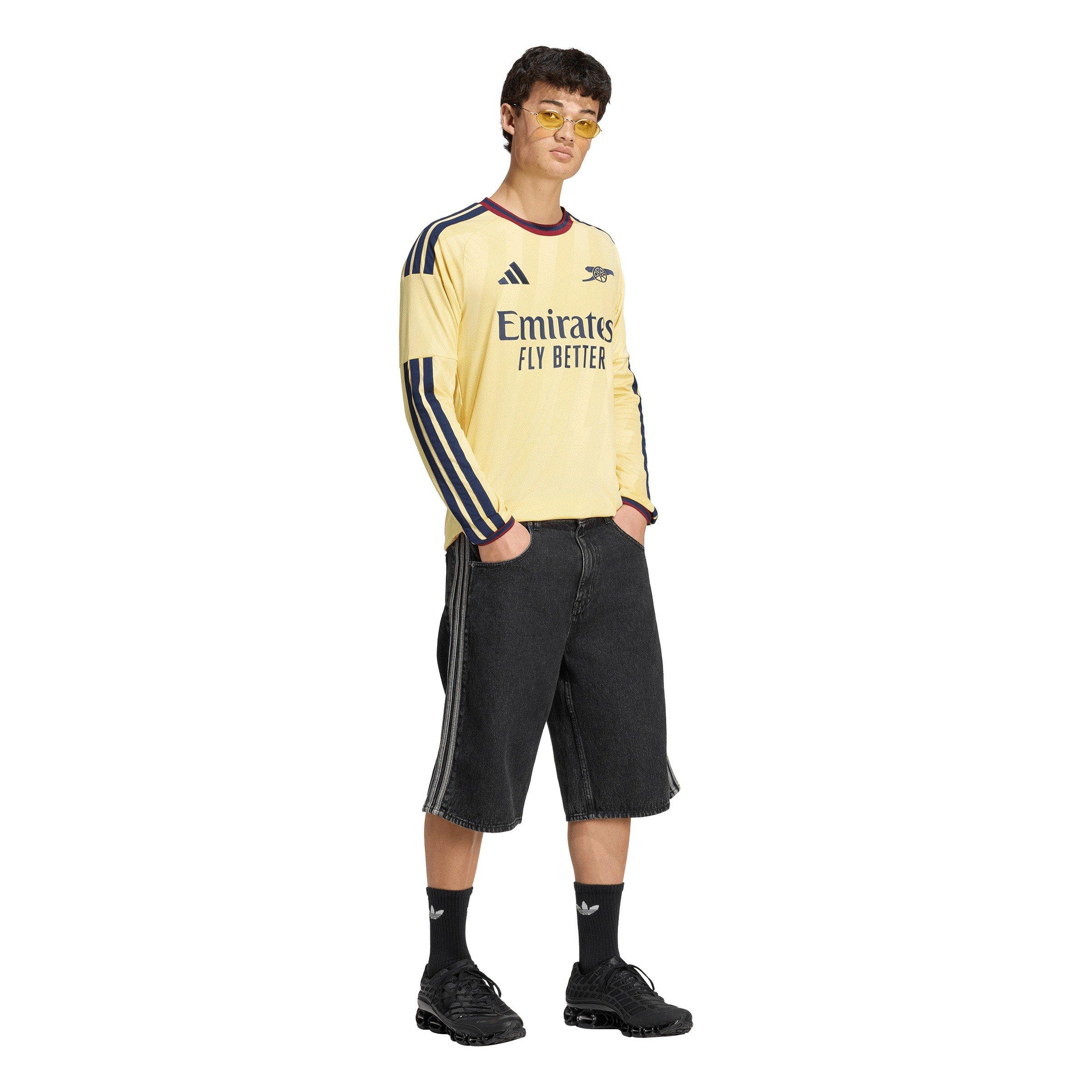 Geel/Zwart - adidas - Men's Arsenal Third 24/25 Long-Sleeve Slim-Fit Football Shirt - 7