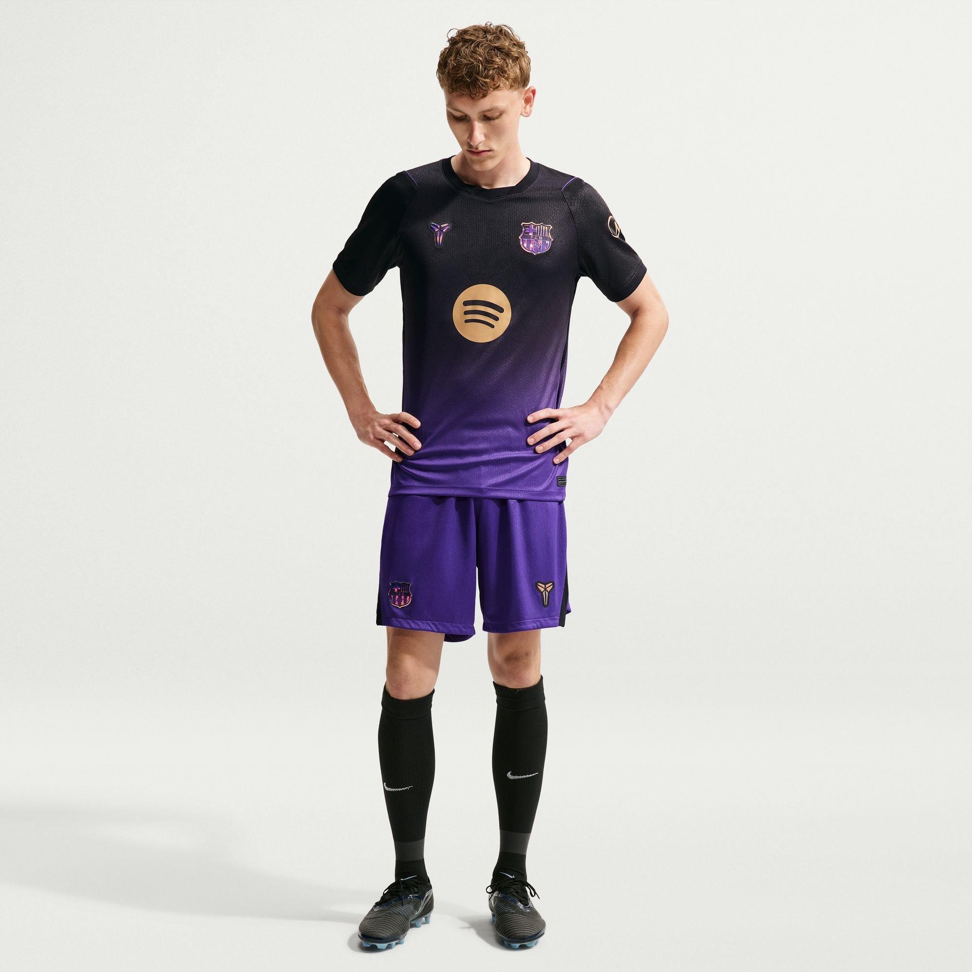 Lilla/Sort - Nike - Men's Barcelona Away 24/25 Short-Sleeve Slim-Fit Football Shirt - 7