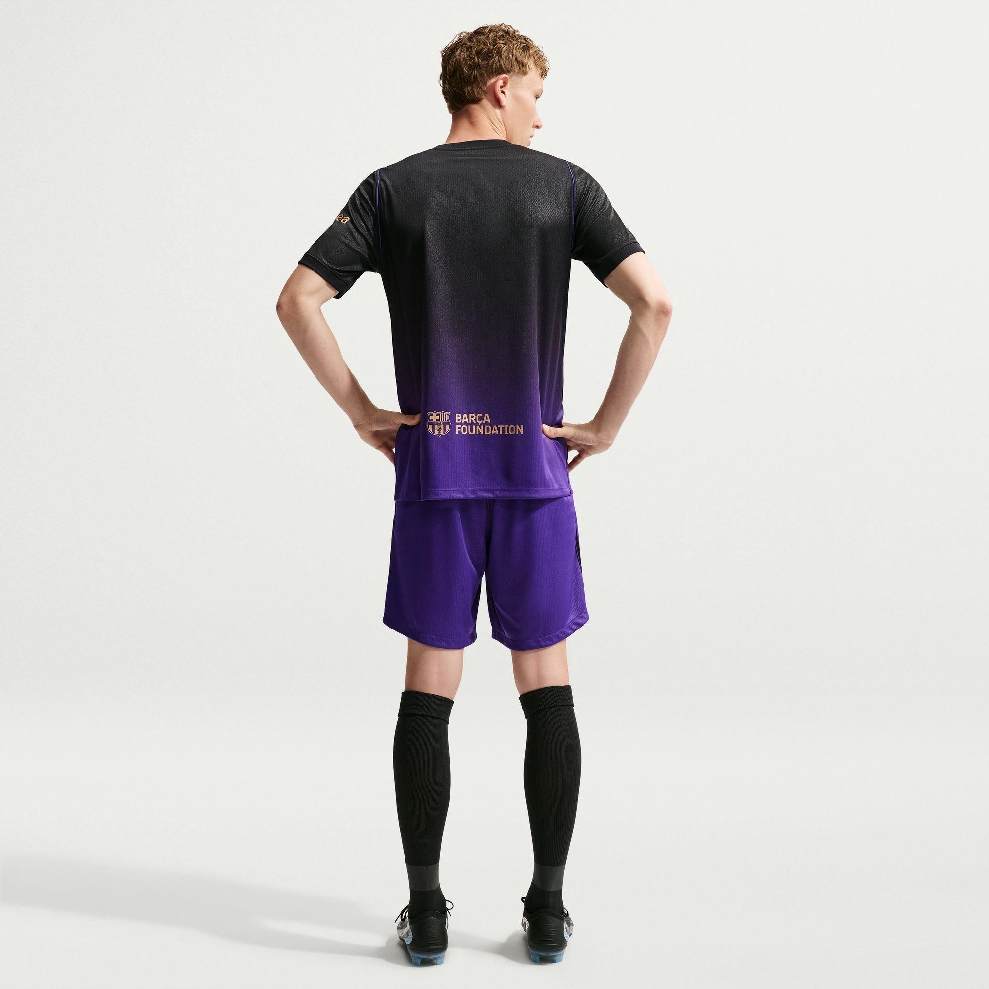 Lilla/Sort - Nike - Men's Barcelona Away 24/25 Short-Sleeve Slim-Fit Football Shirt - 8