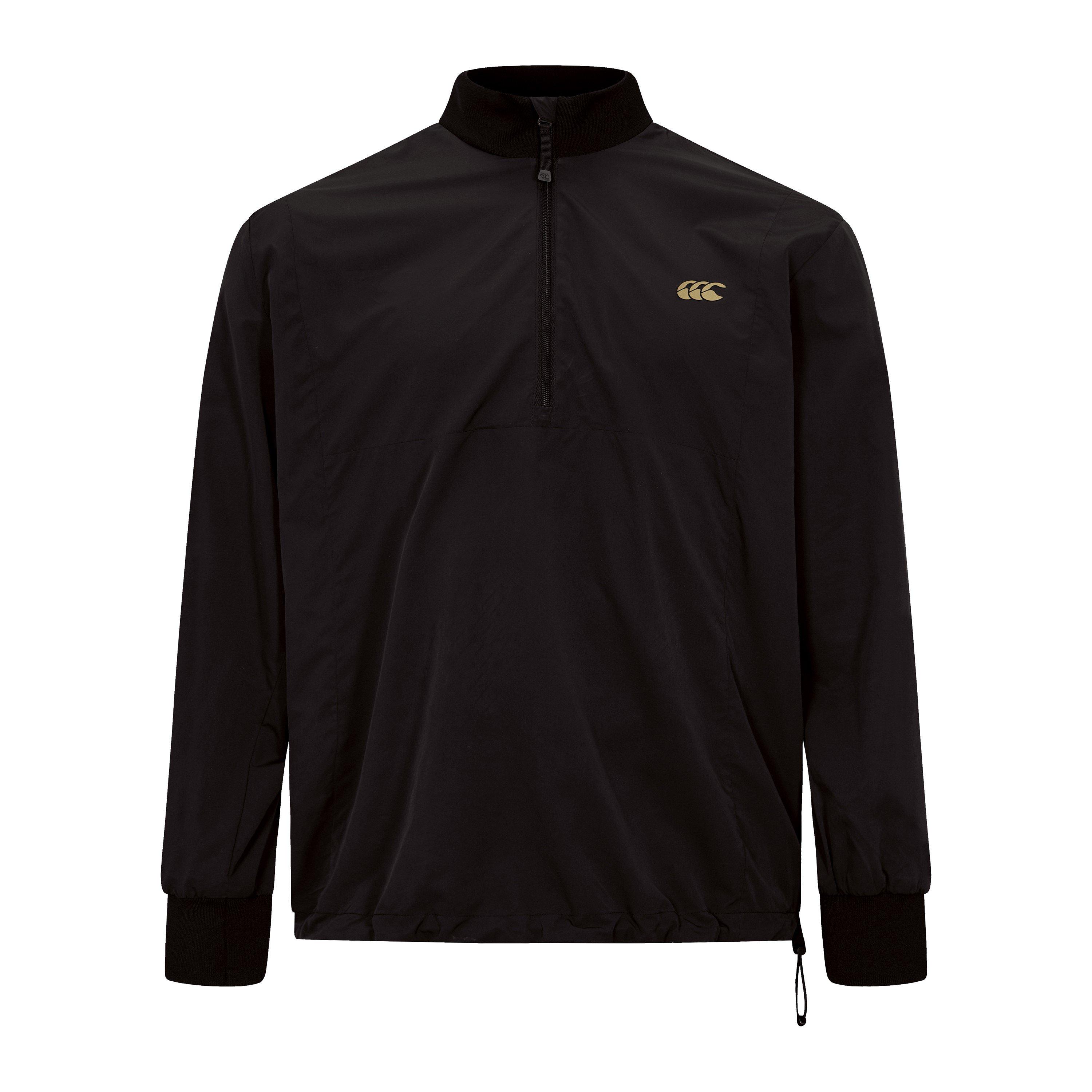 Black - Canterbury - Men's Tempo+ Breakdown Contact Quarter-Zip Long Sleeve Performance Rugby Jacket - 1