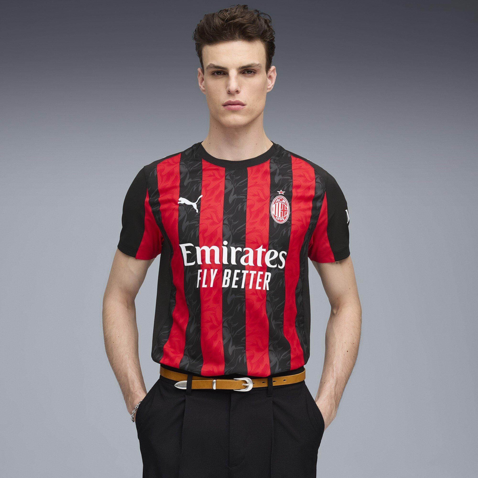 Red/Black - Puma - AC Milan Authentic Home Shirt 2025 2026 Adults - 3