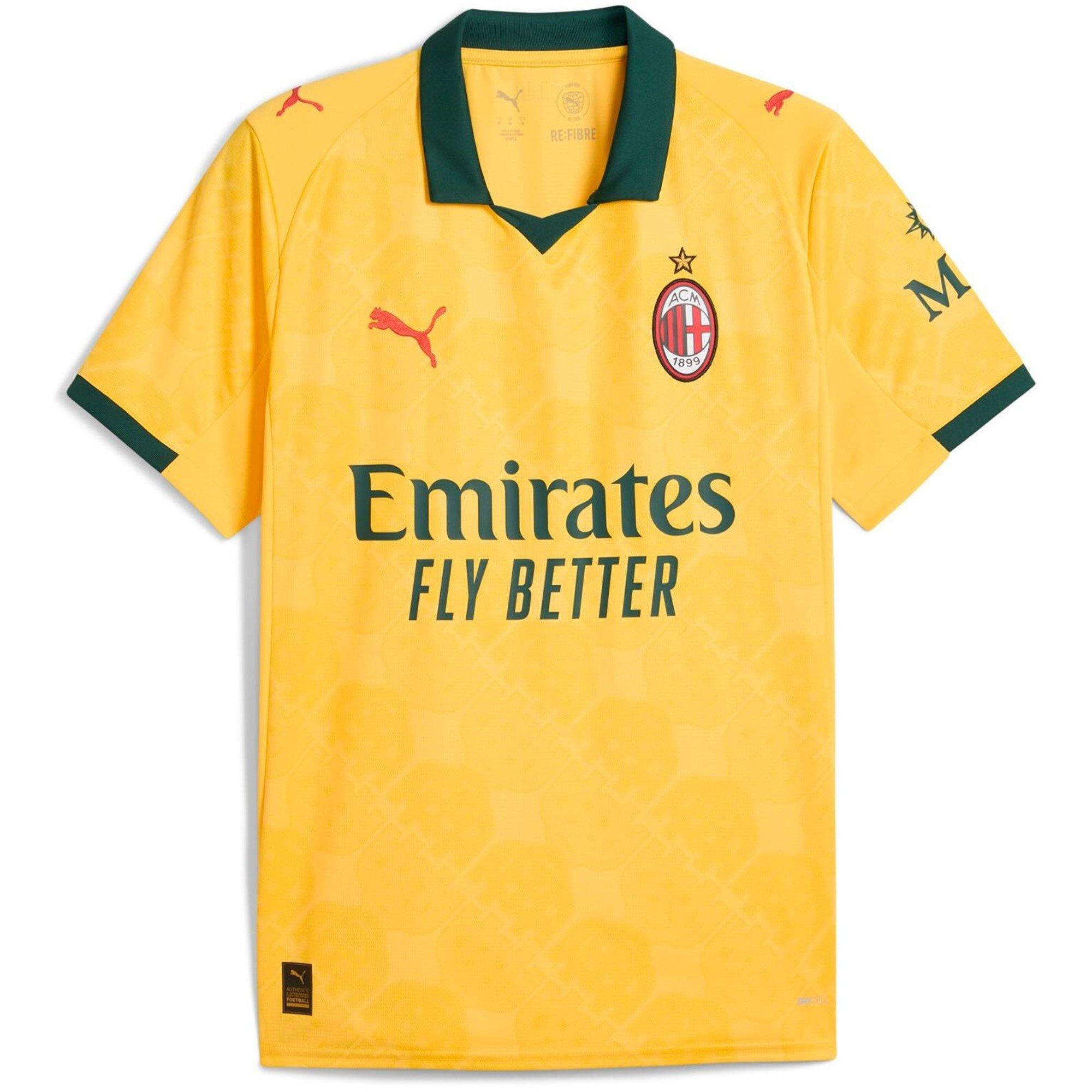 Puma Men's Ac Milan Third Shirt 2025 2026 Adults - Yellow/Green - M