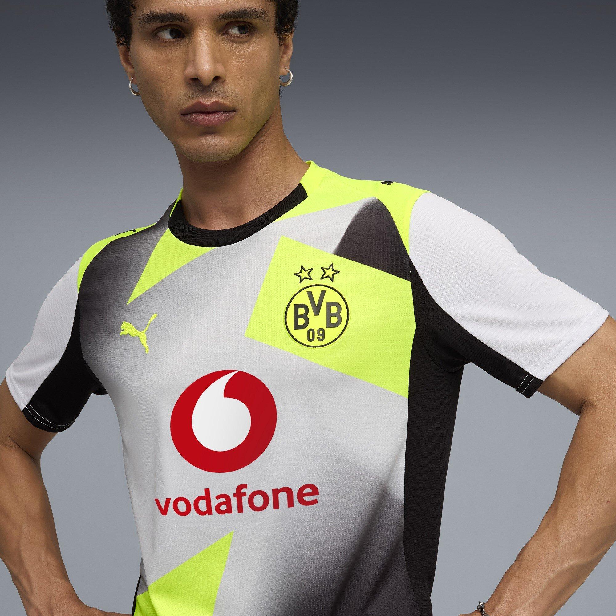 Silver/Yellow - Puma - Borussia Dortmund Away Shirt 2025 2026 Adults - 4