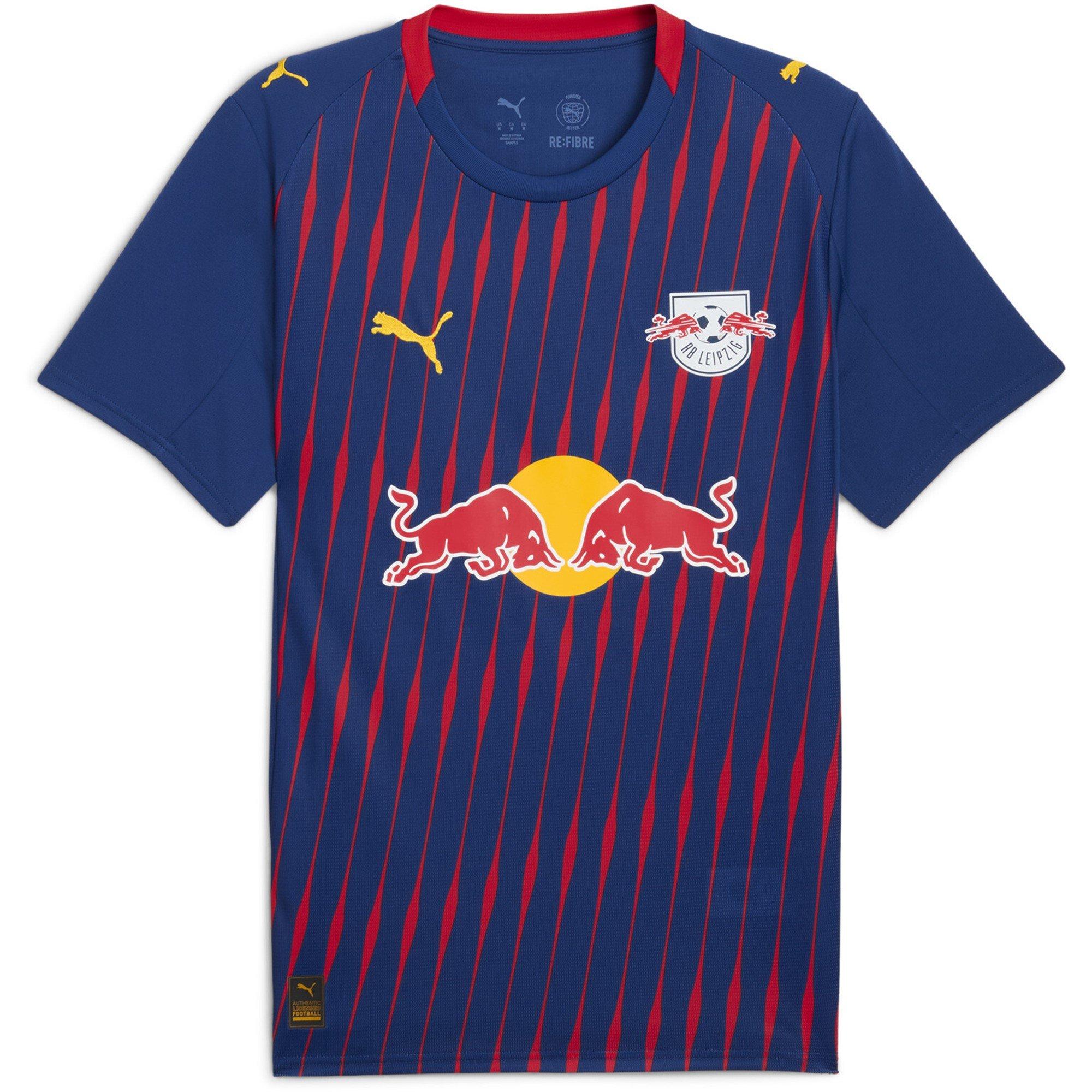 Puma Men's Rb Leipzig Authentic Away Football Shirt 2025 2026 - Red/Blue - S