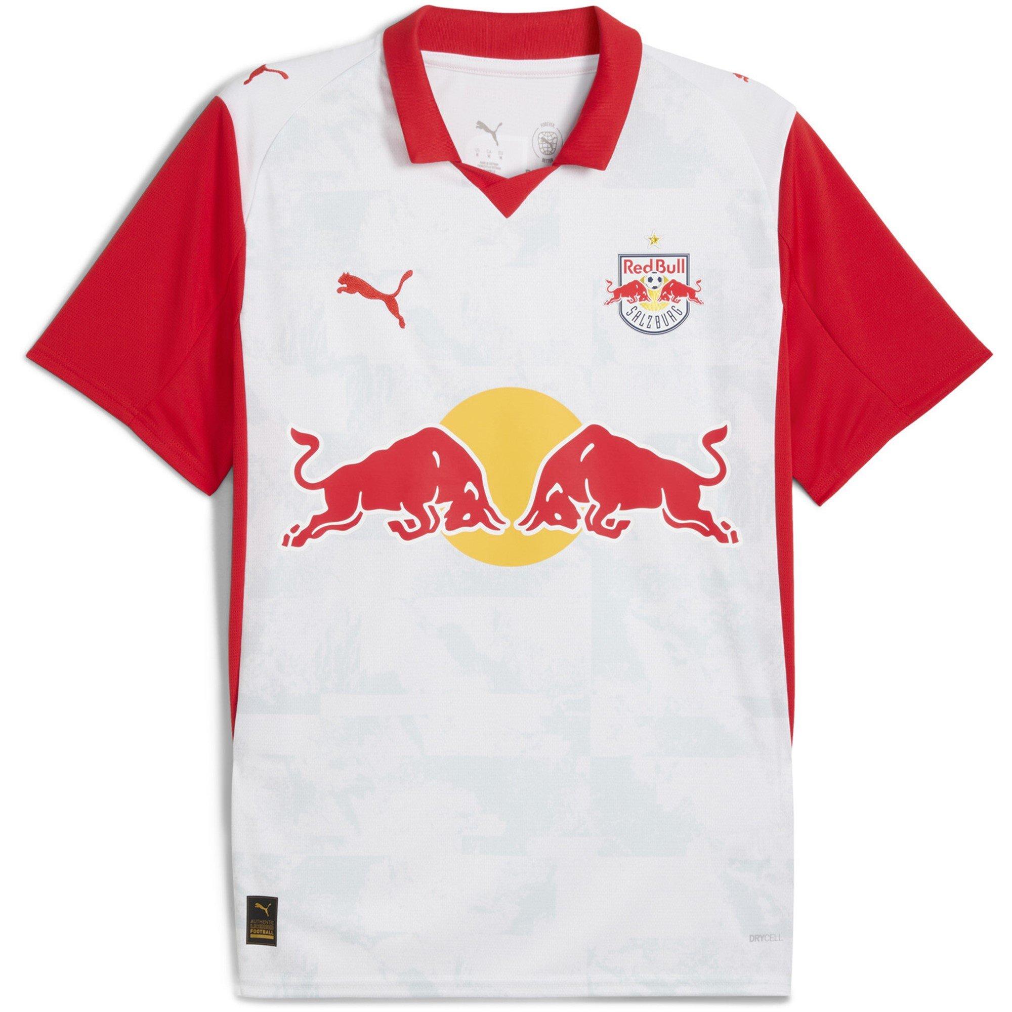 Puma Men's Bull Salzburg Home Shirt 2025 2026 Adults - White/Red - S