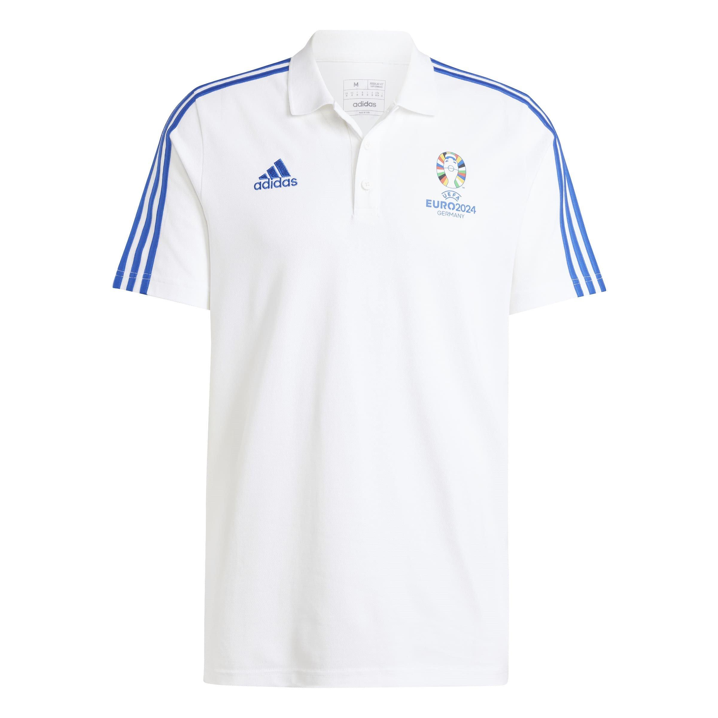 Wit - adidas - UEFA EURO24™ Official Emblem Polo Shirt Mens - 1