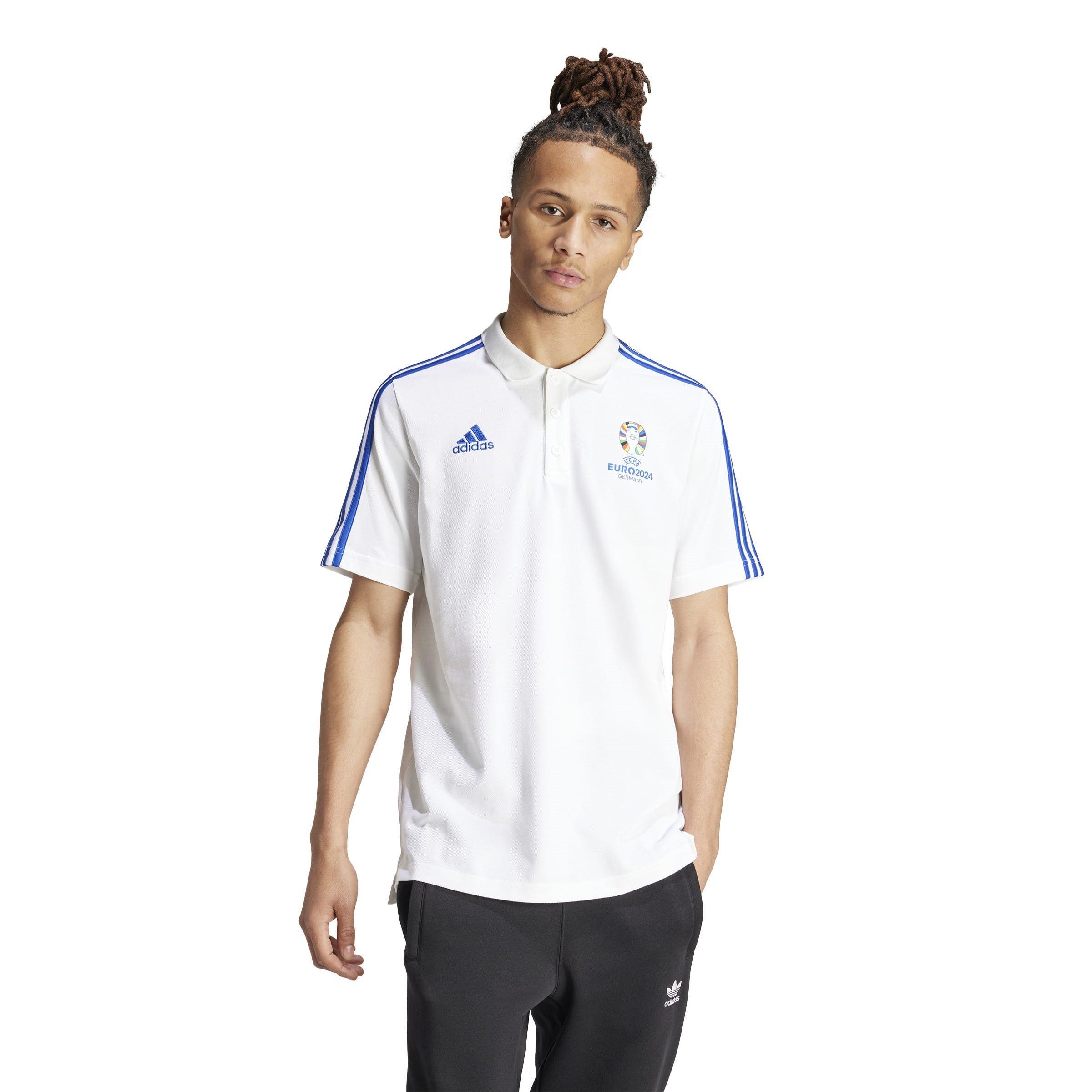 Bianco - adidas - UEFA EURO24™ Official Emblem Polo Shirt Mens - 2