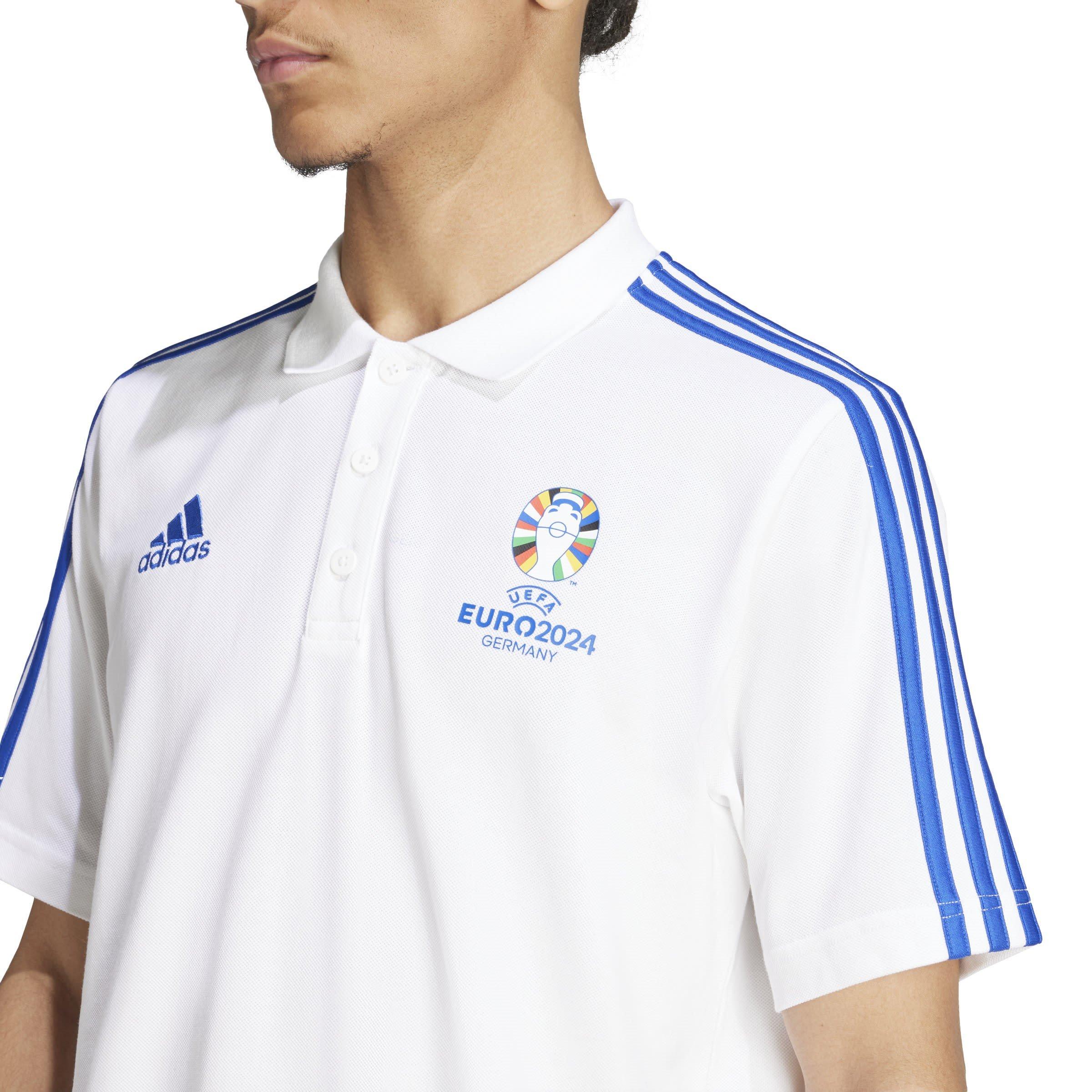 adidas UEFA EURO24 Official Emblem Polo Shirt Mens Lizenzierte Poloshirts Sports Direct