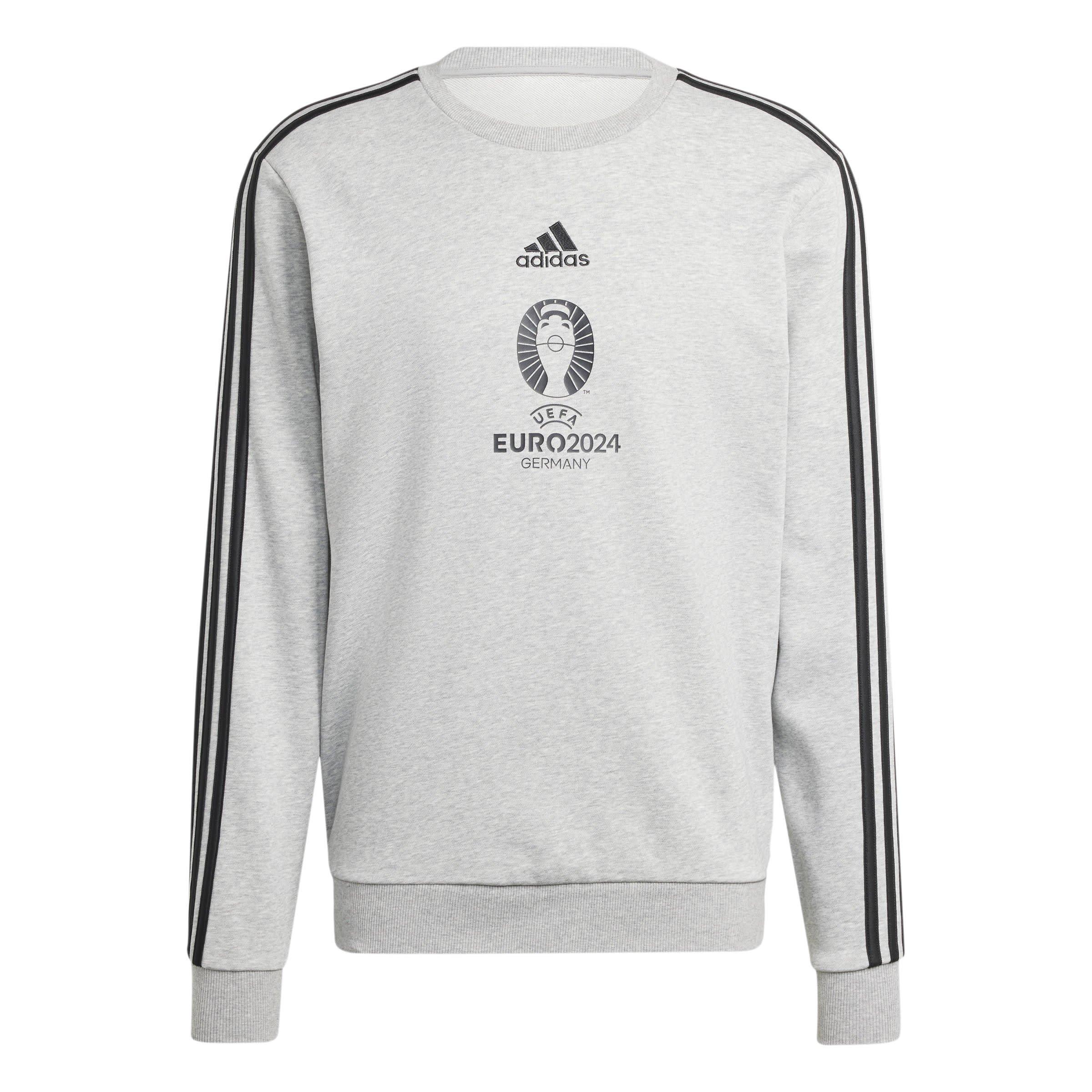 Gris Heather - adidas - UEFA EURO24™ Official Emblem Crew Sweatshirt - 1