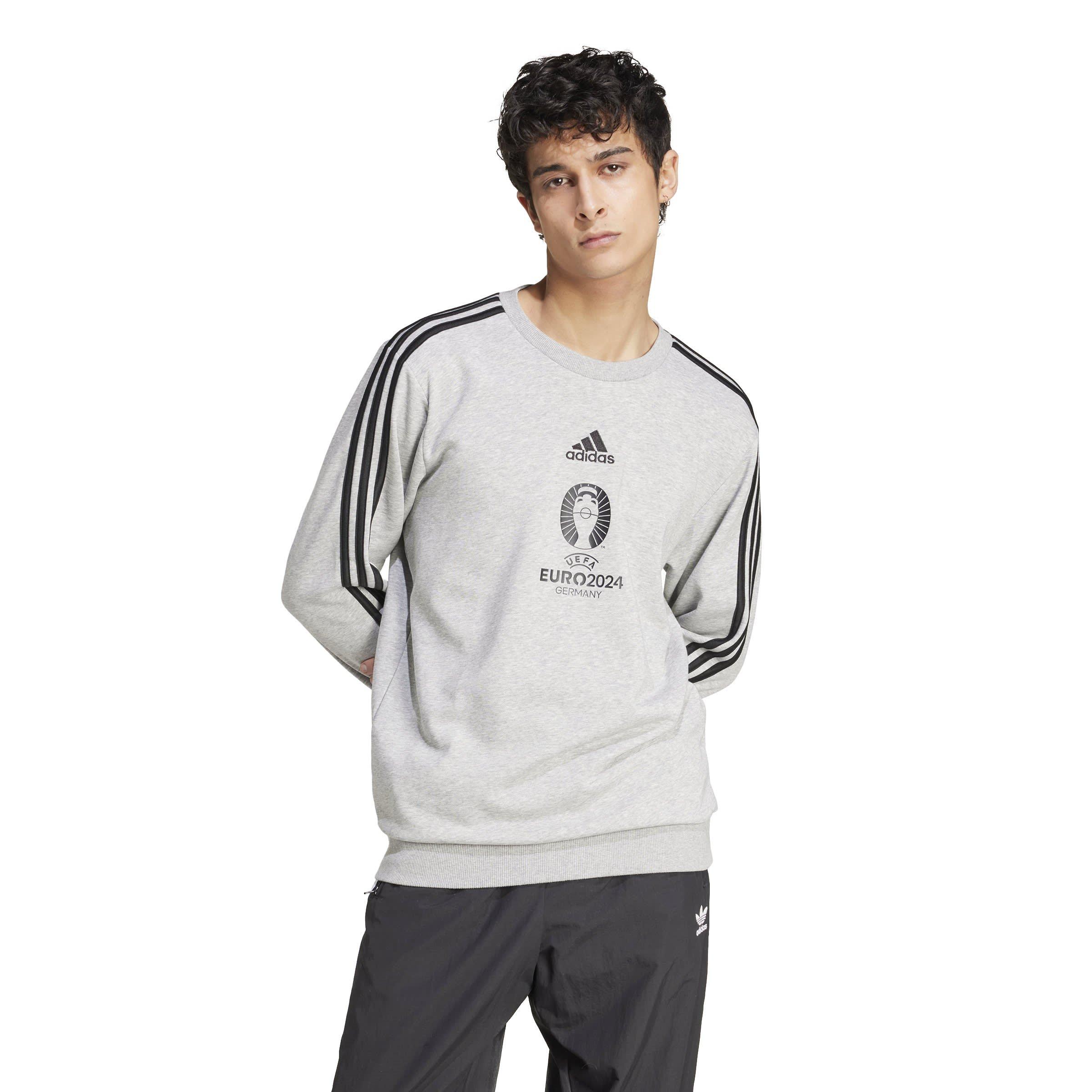 Gris Heather - adidas - UEFA EURO24™ Official Emblem Crew Sweatshirt - 2
