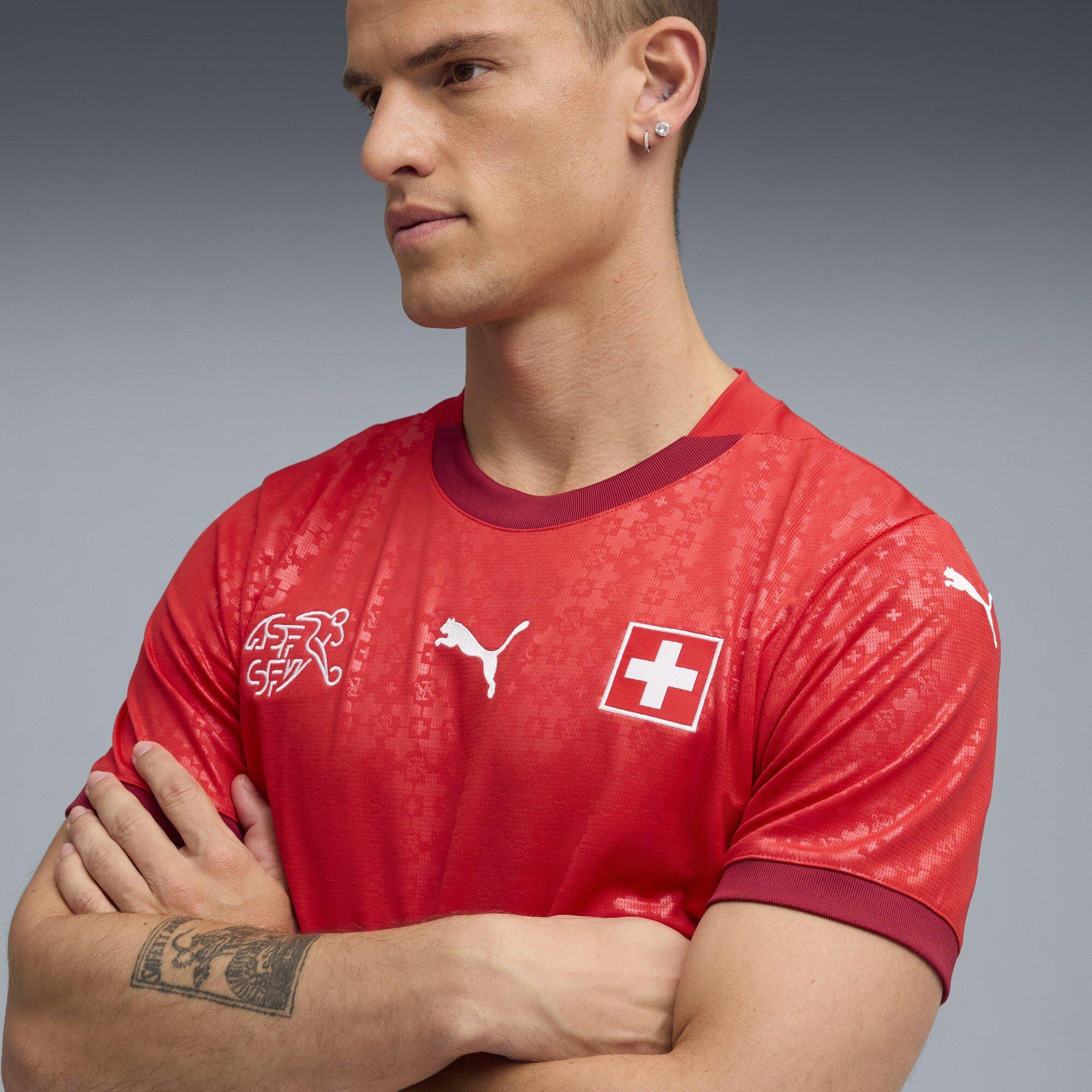 Rød - Puma - Switzerland Home Shirt 2025 Adults - 4