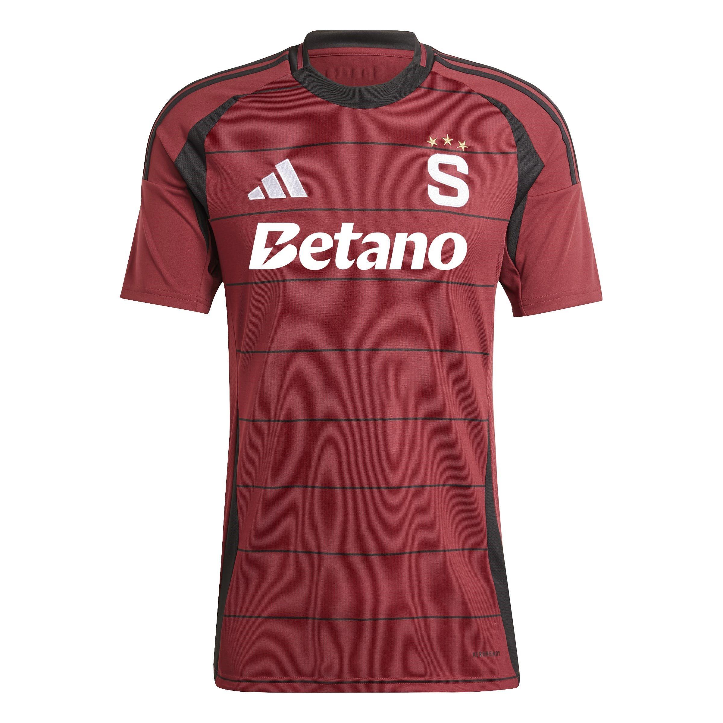 Adidas Men's Sparta Prague Home Shirt 2024 2025 Adults - Red - 2XL