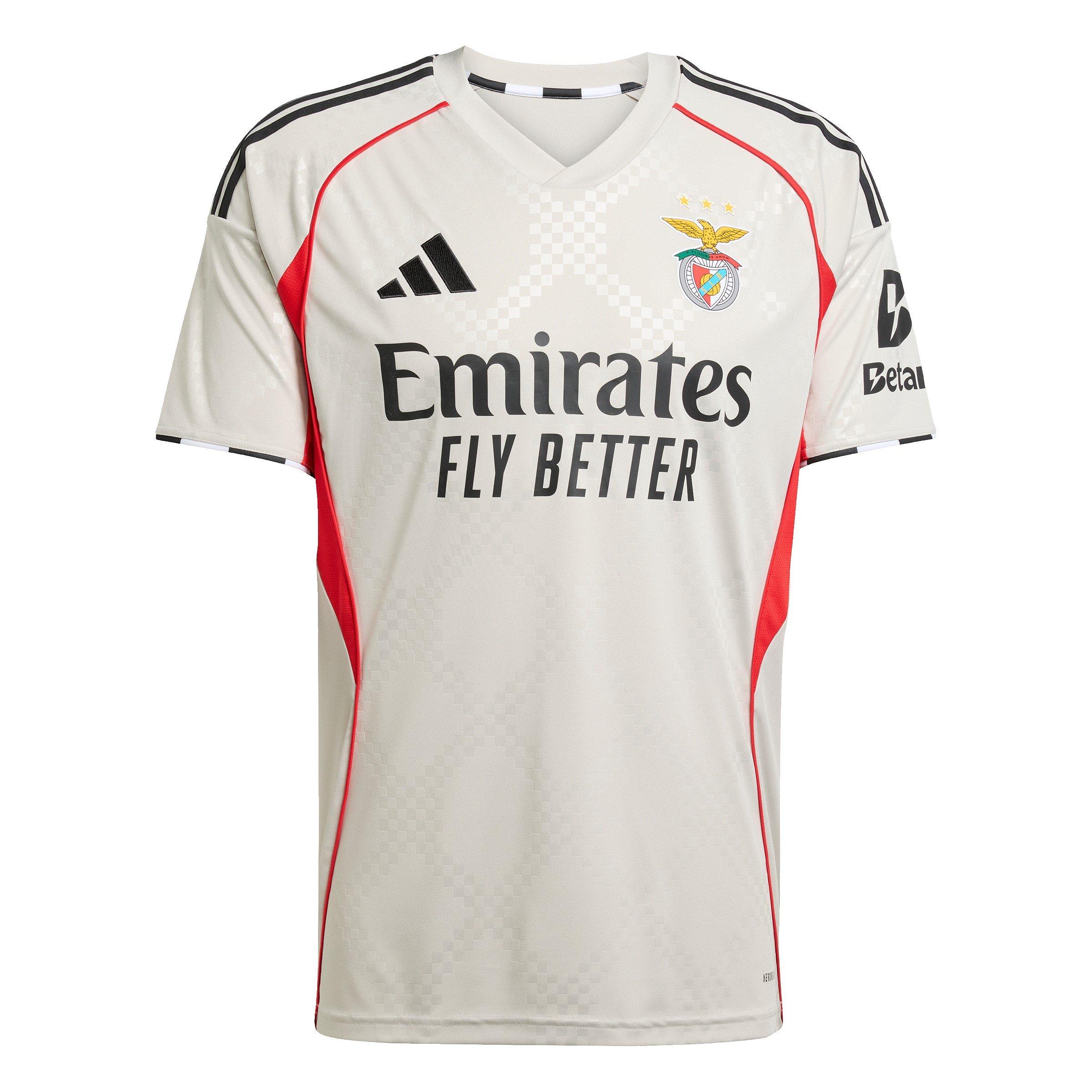 Adidas Men's Benfica Away Shirt 2025 2026 Adults - White - L