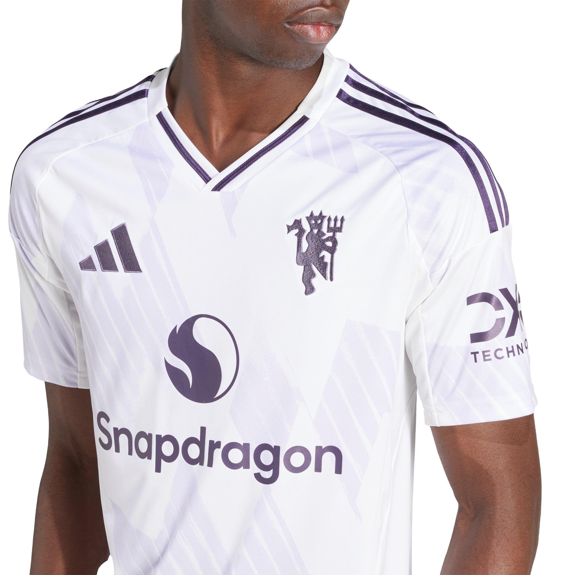 White - adidas - Manchester United Away Football Shirt 2025 2026 Adults - 5