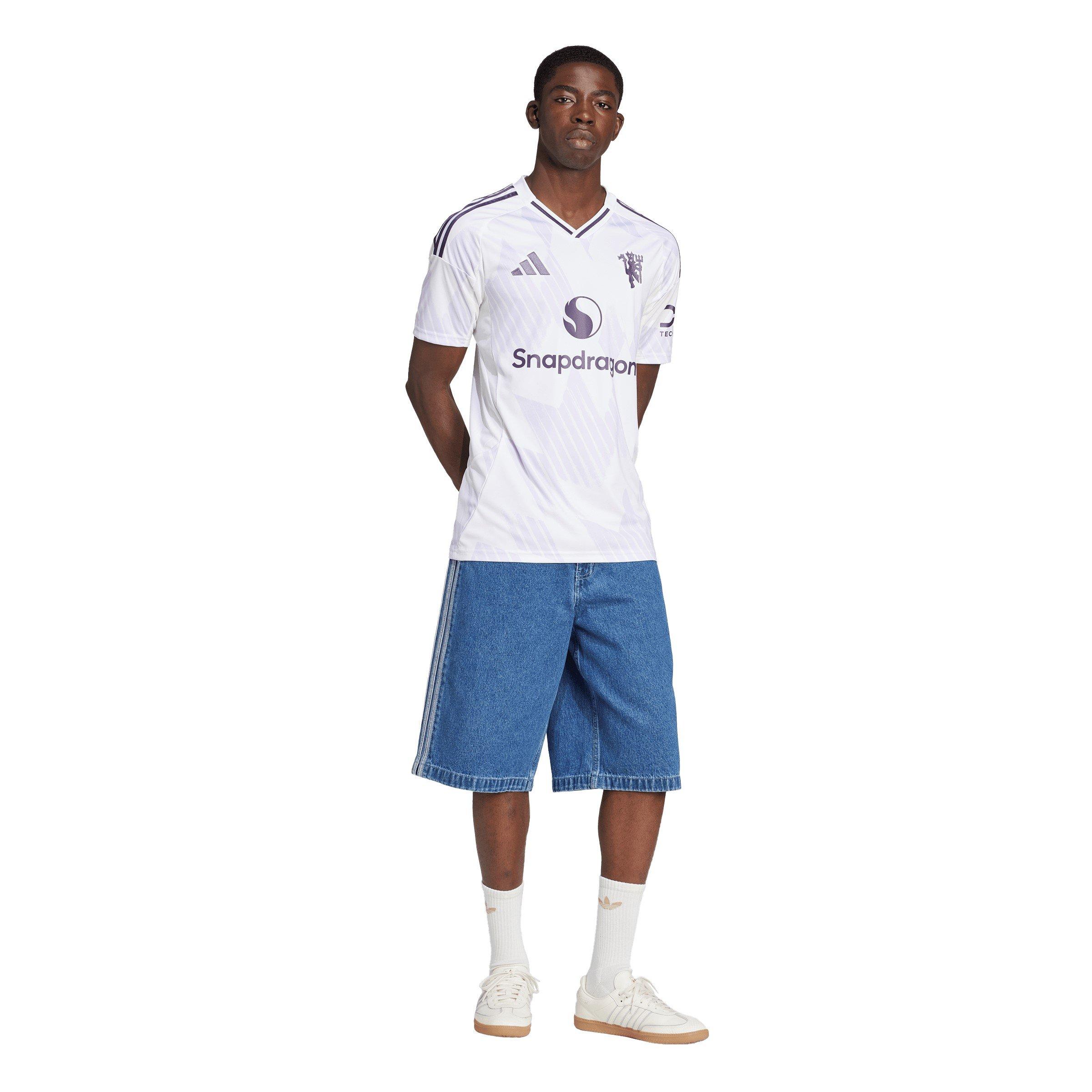 White - adidas - Manchester United Away Football Shirt 2025 2026 Adults - 7