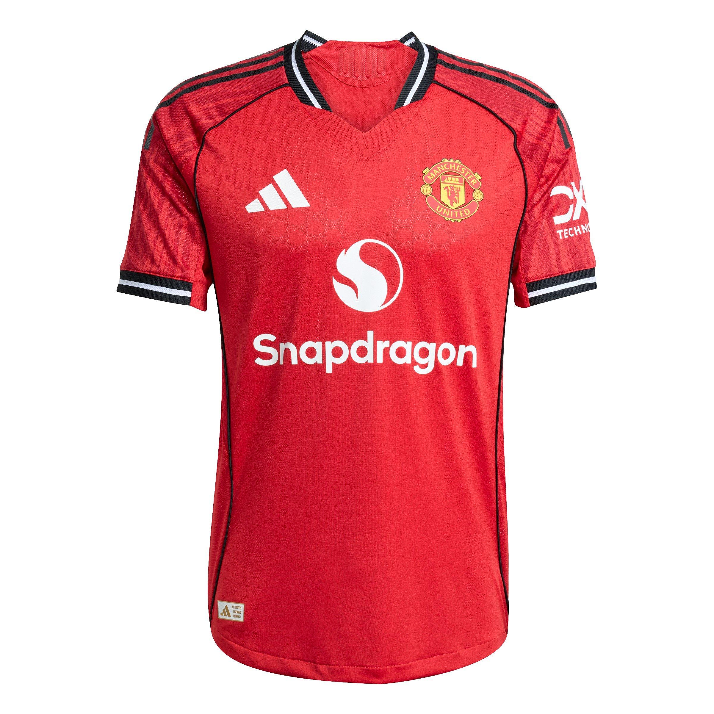 Red - adidas - Manchester United Authentic Home Shirt 2025 2026 Adults - 1