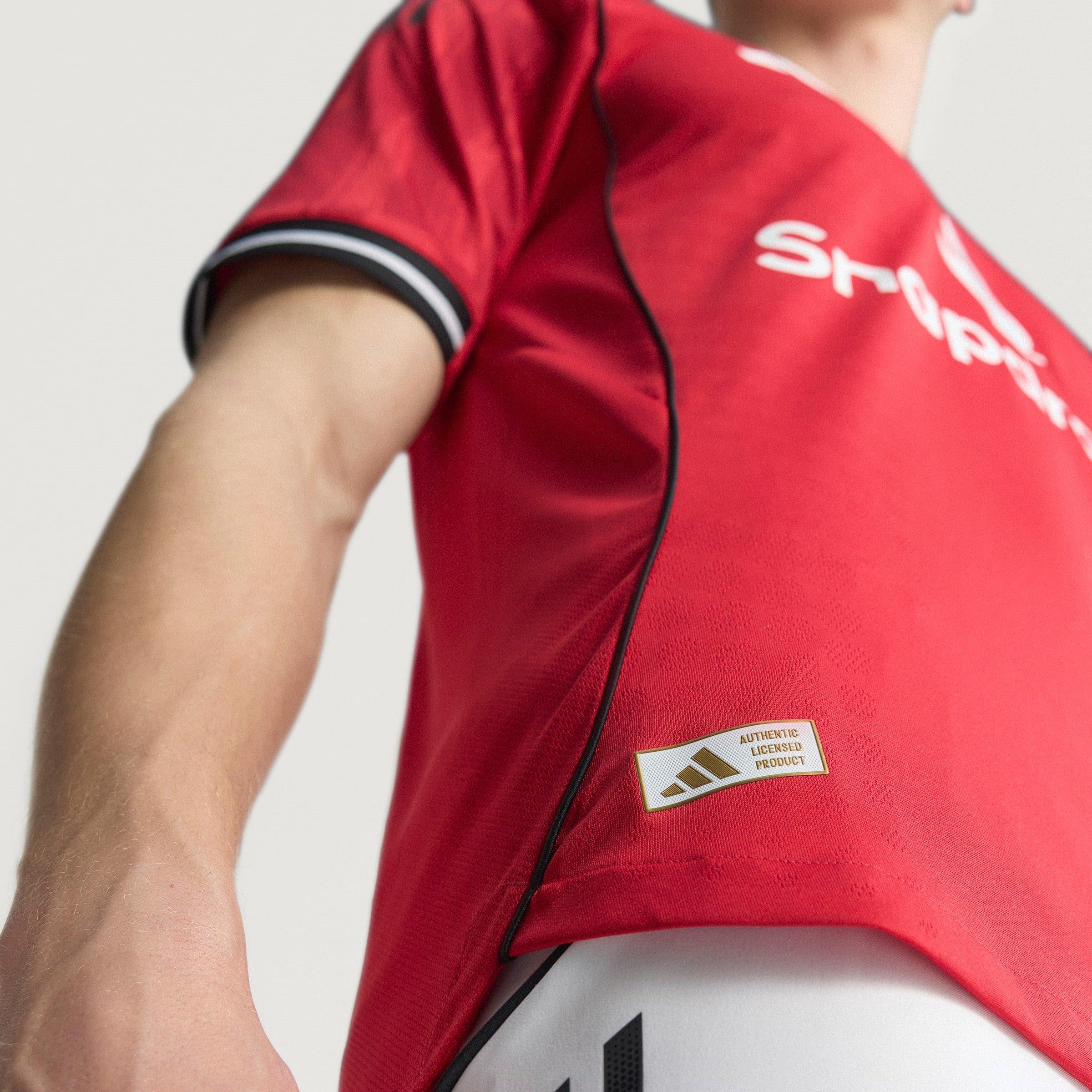 Rood - adidas - Manchester United Authentic Home Shirt 2025 2026 Adults - 14