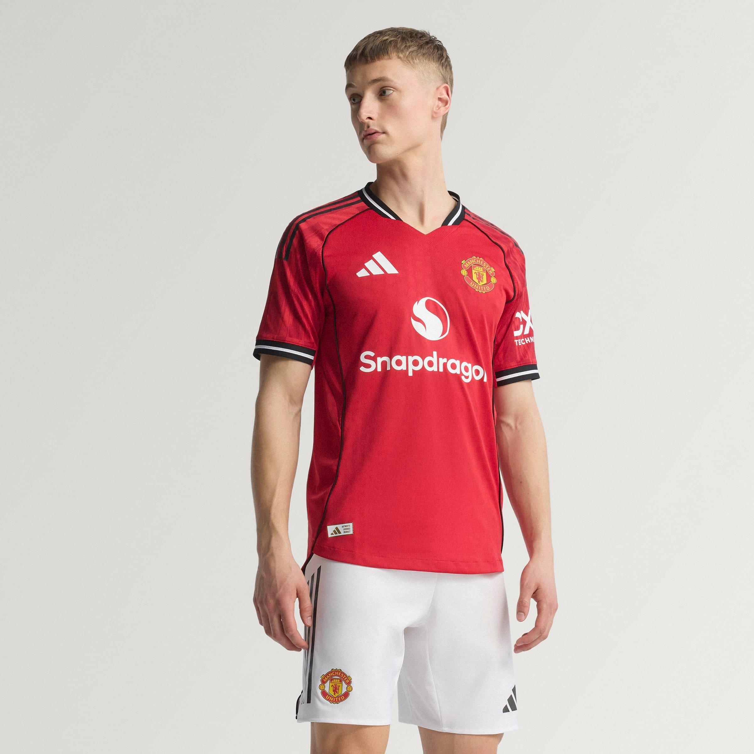 Rood - adidas - Manchester United Authentic Home Shirt 2025 2026 Adults - 8