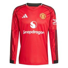 adidas Manchester United Long Sleeve Home Shirt 2025 2026 Adults