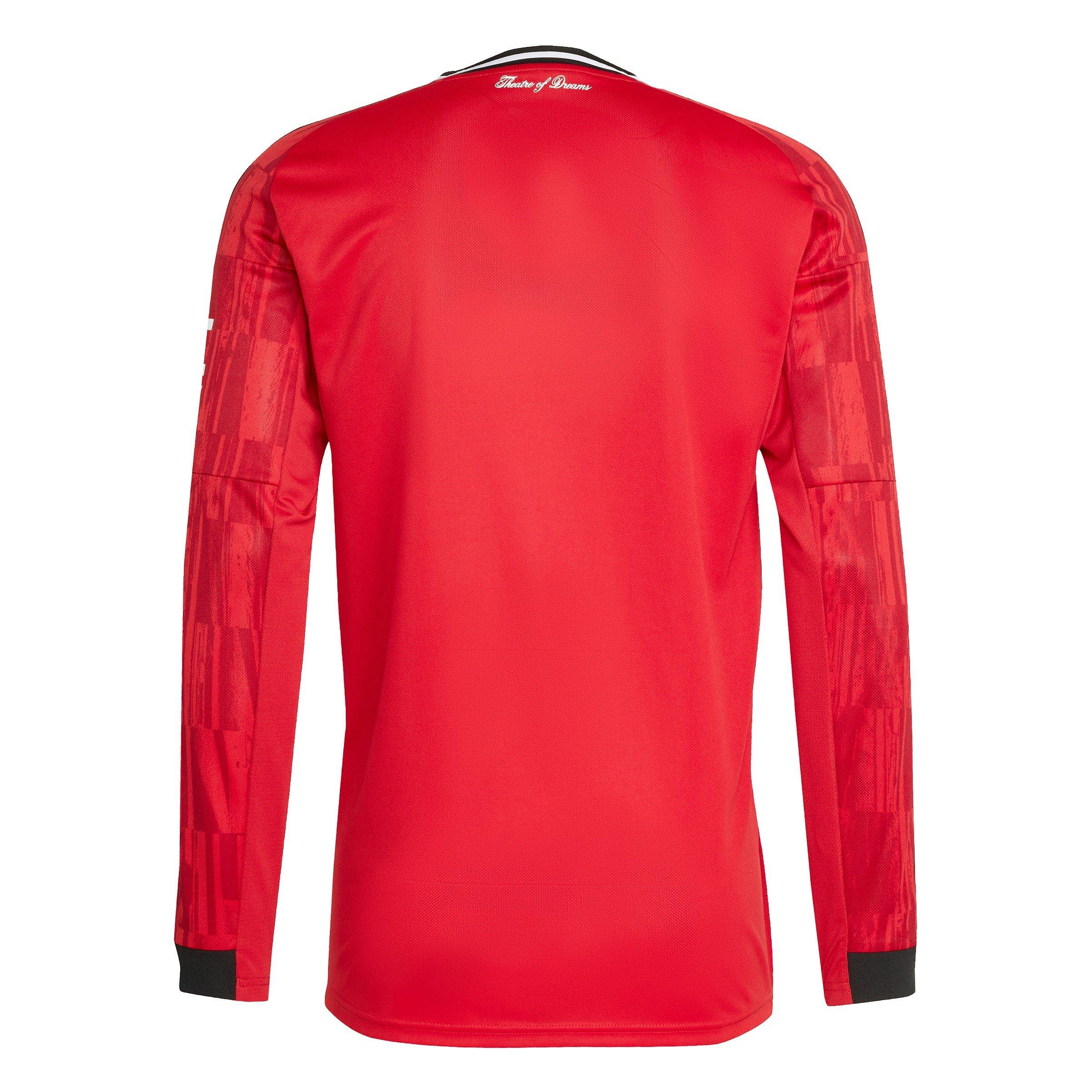 Rosso - adidas - Manchester United Long Sleeve Home Shirt 2025 2026 Adults - 2