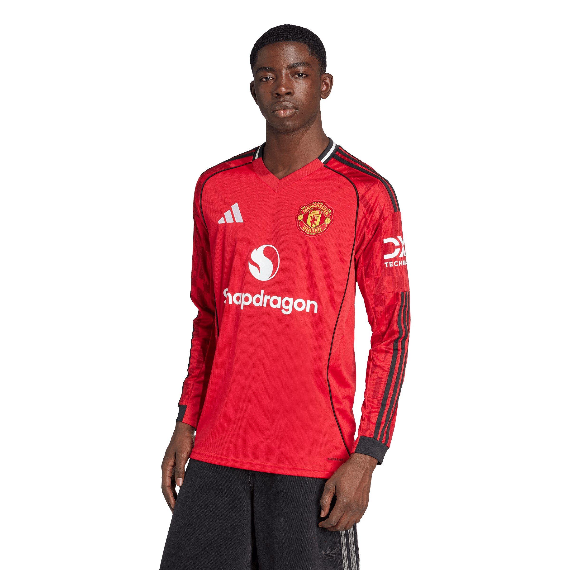 Rosso - adidas - Manchester United Long Sleeve Home Shirt 2025 2026 Adults - 3