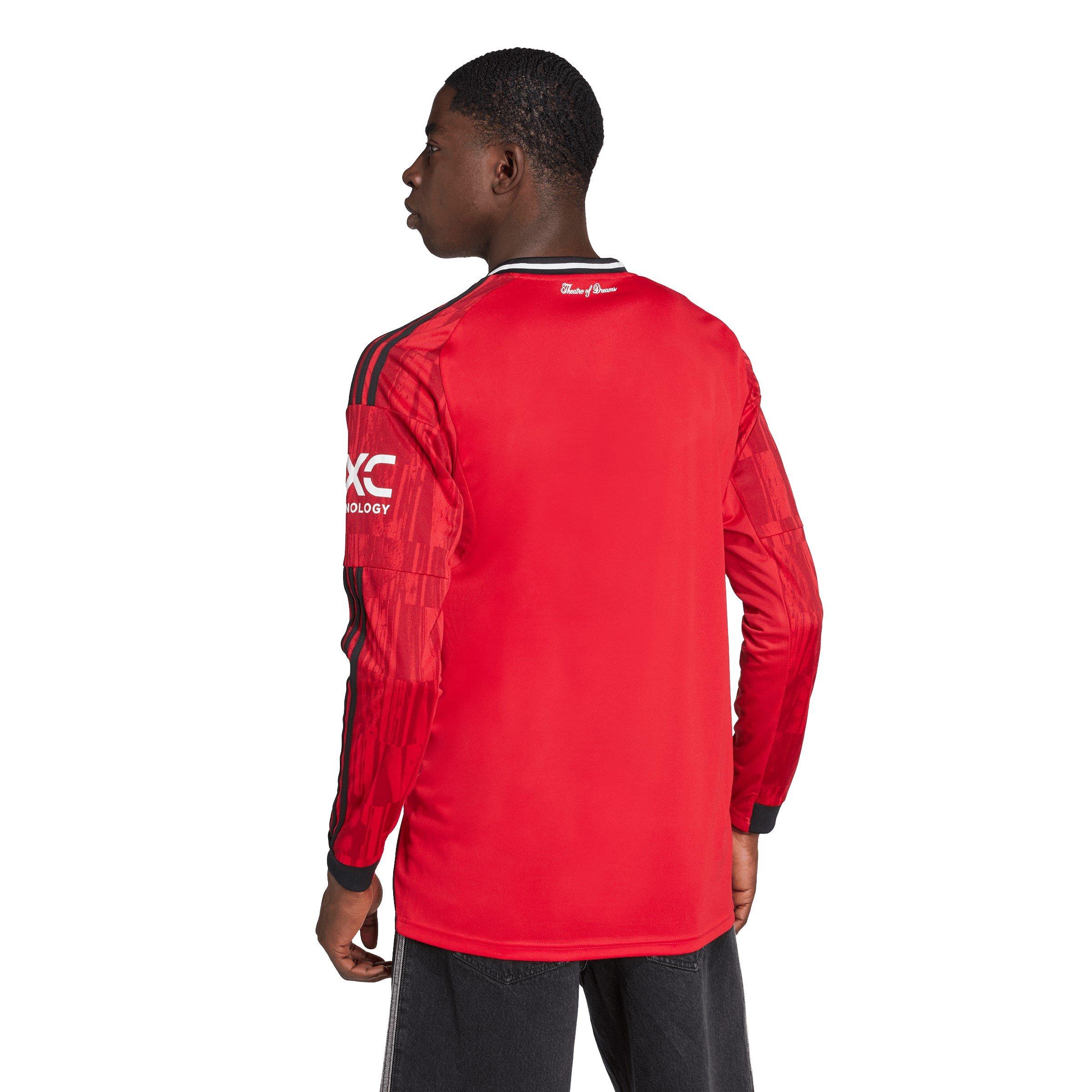 Rosso - adidas - Manchester United Long Sleeve Home Shirt 2025 2026 Adults - 4