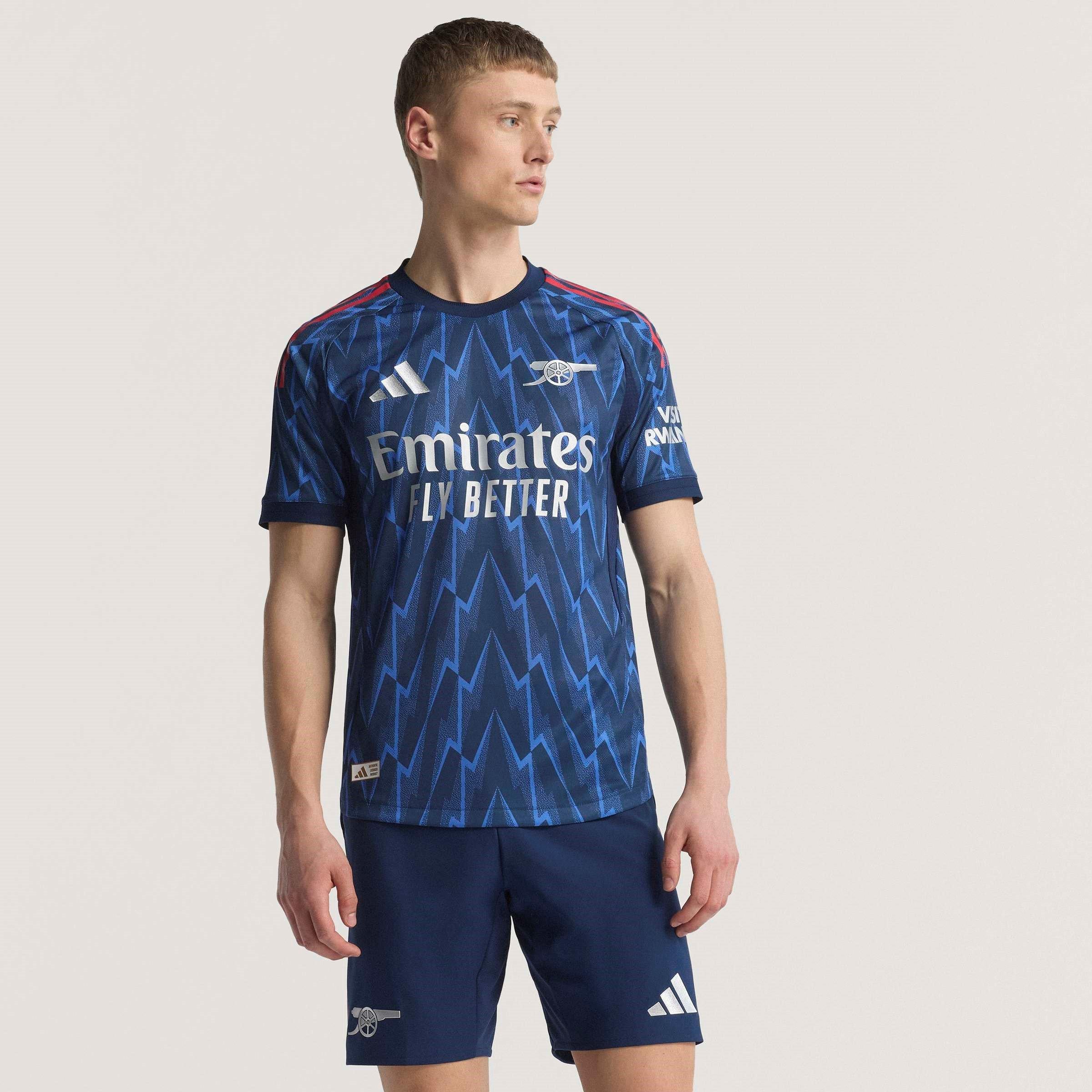 Blue/Grey - adidas - Arsenal Authentic Away Shirt 2025 2026 Adults - 9