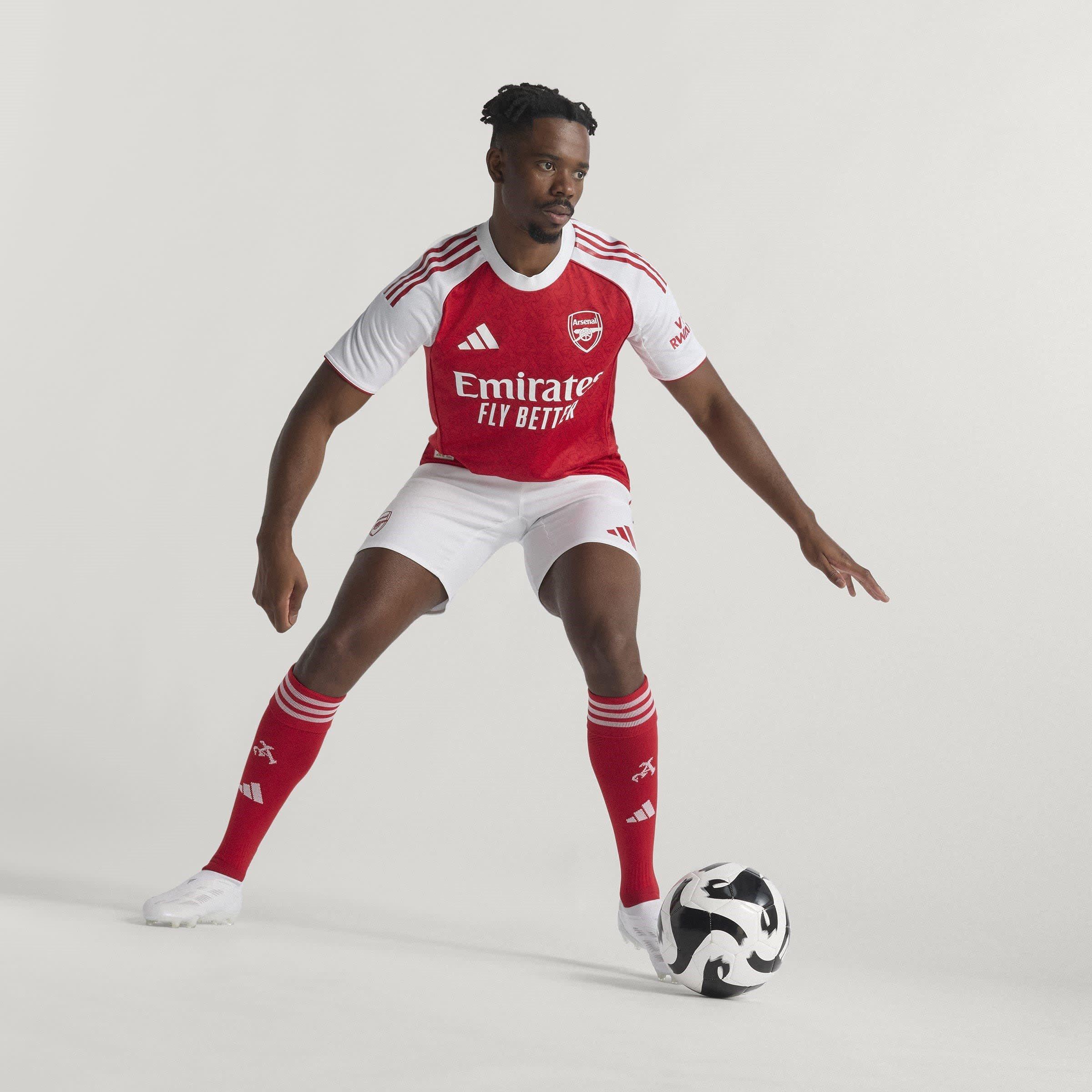 Red/White - adidas - Arsenal Authentic Home Shirt 2025 2026 Mens - 12