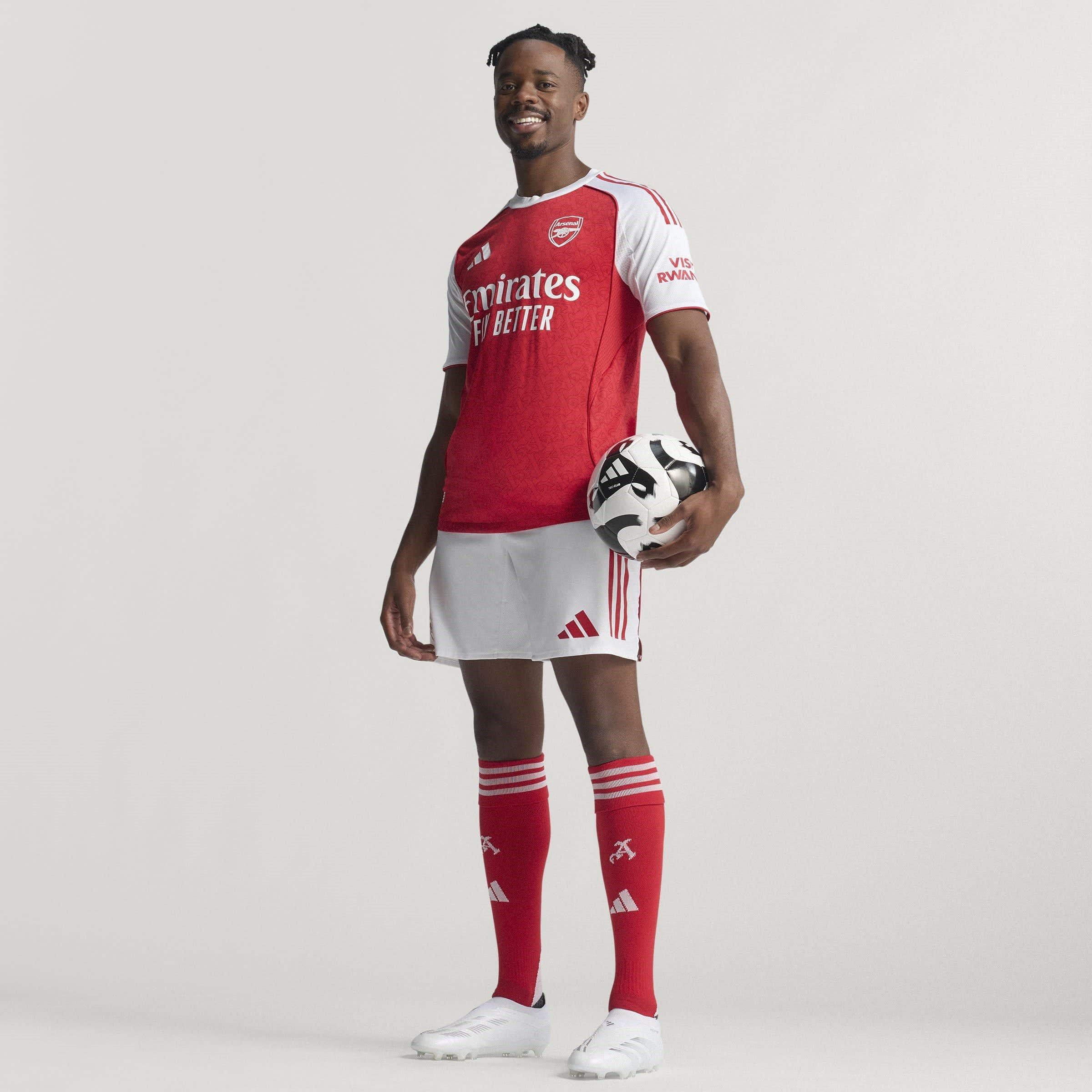 Red/White - adidas - Arsenal Authentic Home Shirt 2025 2026 Mens - 15