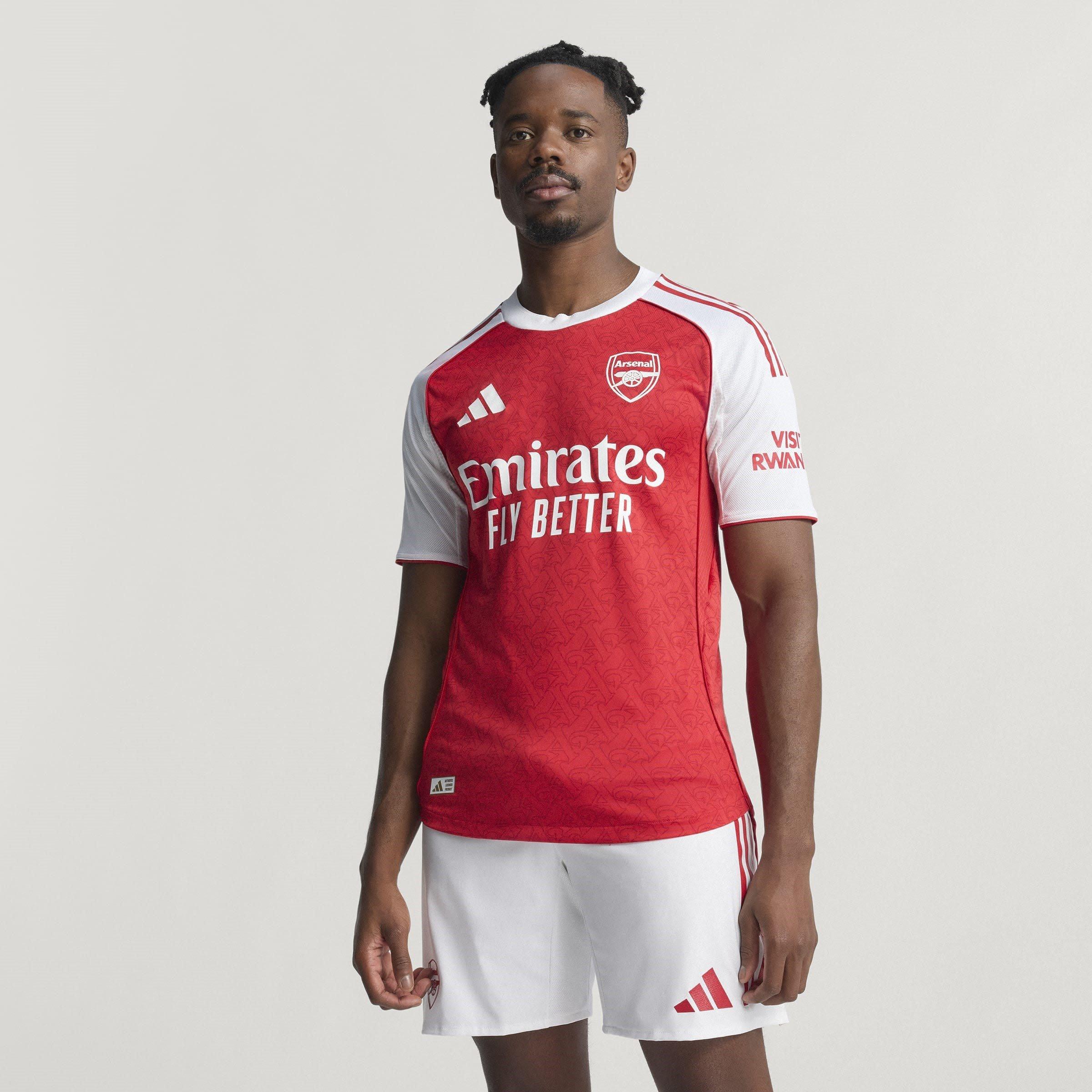 Red/White - adidas - Arsenal Authentic Home Shirt 2025 2026 Mens - 9