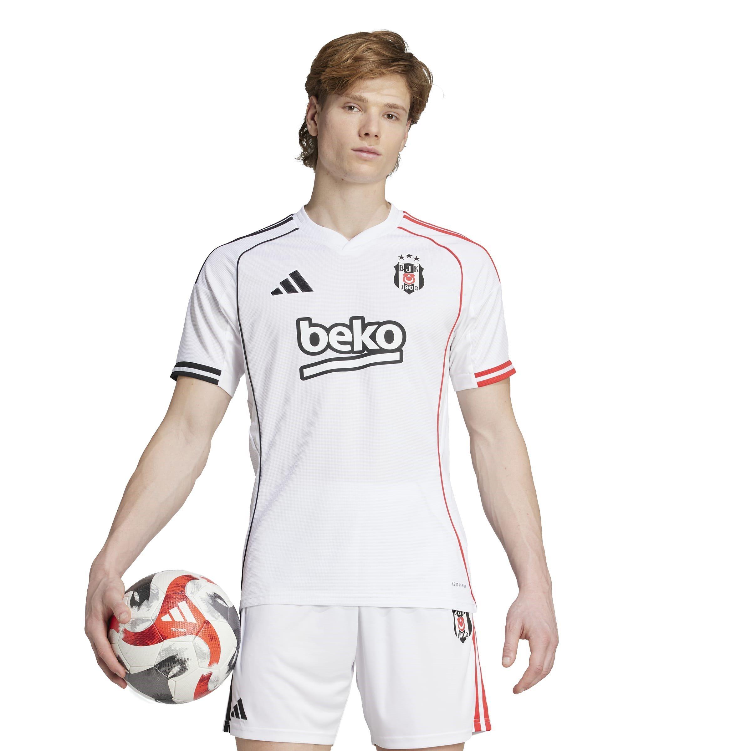 White - adidas - Besiktas 2025 2026 Home Shirt Mens - 3