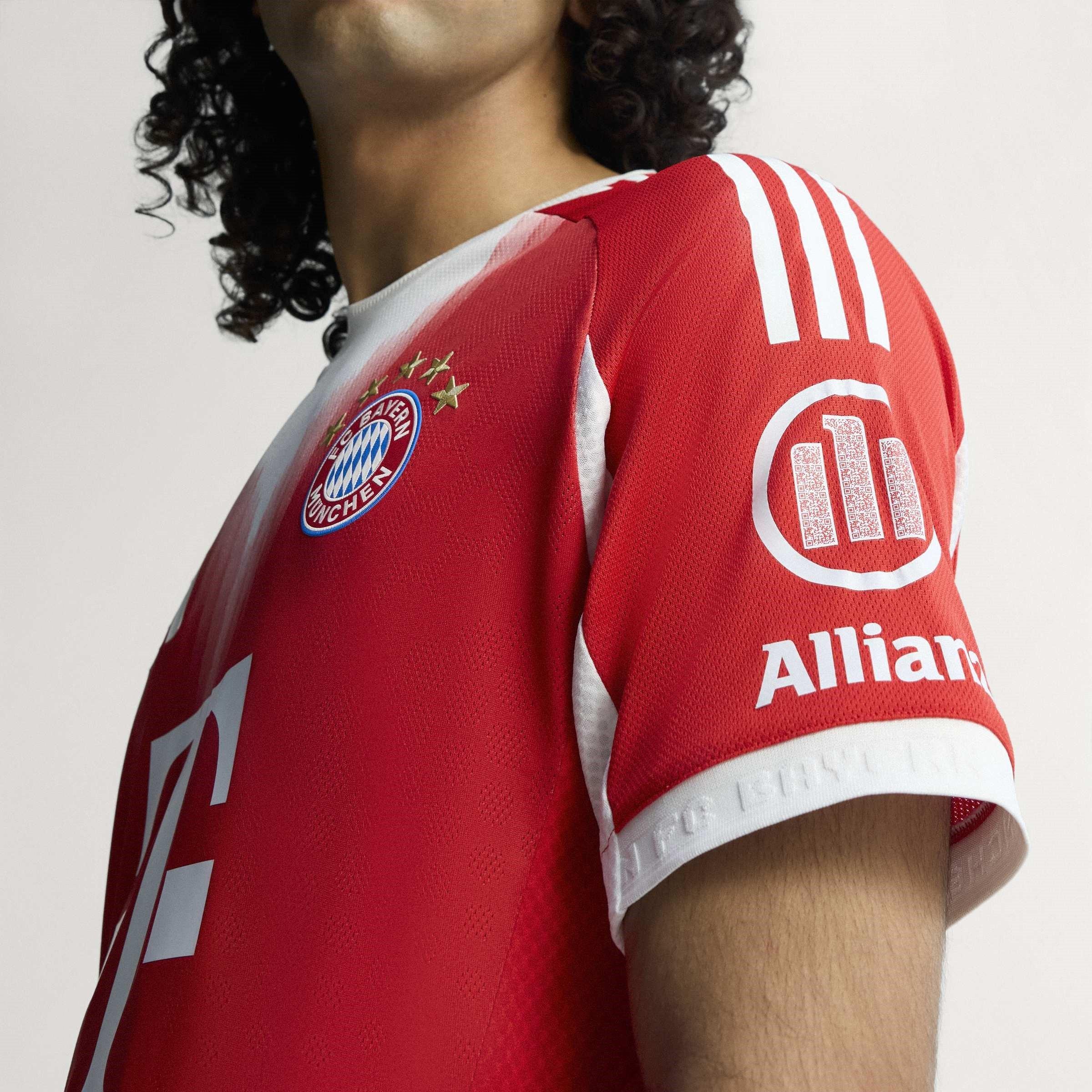 Red - adidas - Bayern Munich Authentic Home Shirt 2025 2026 Adults - 14