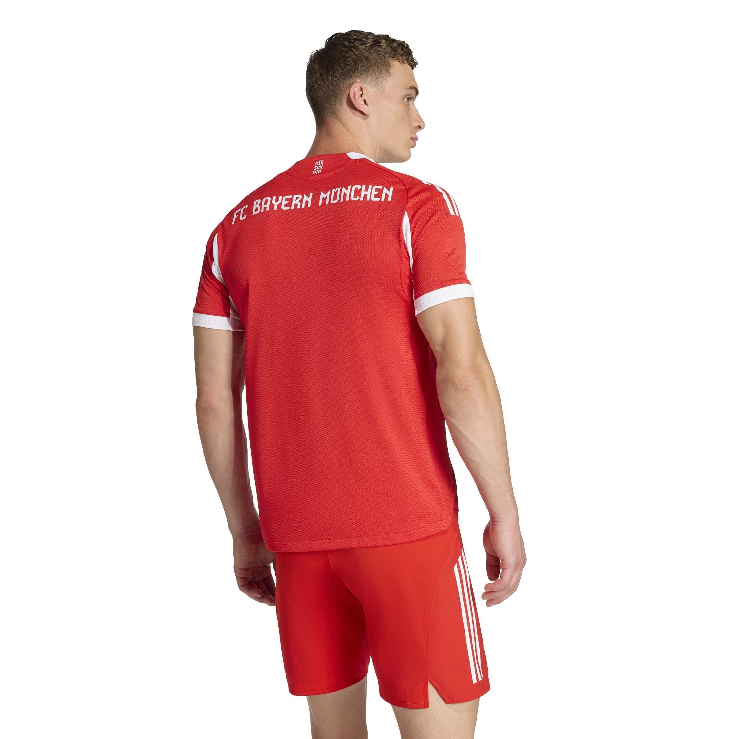 Red - adidas - Bayern Munich Authentic Home Shirt 2025 2026 Adults - 4