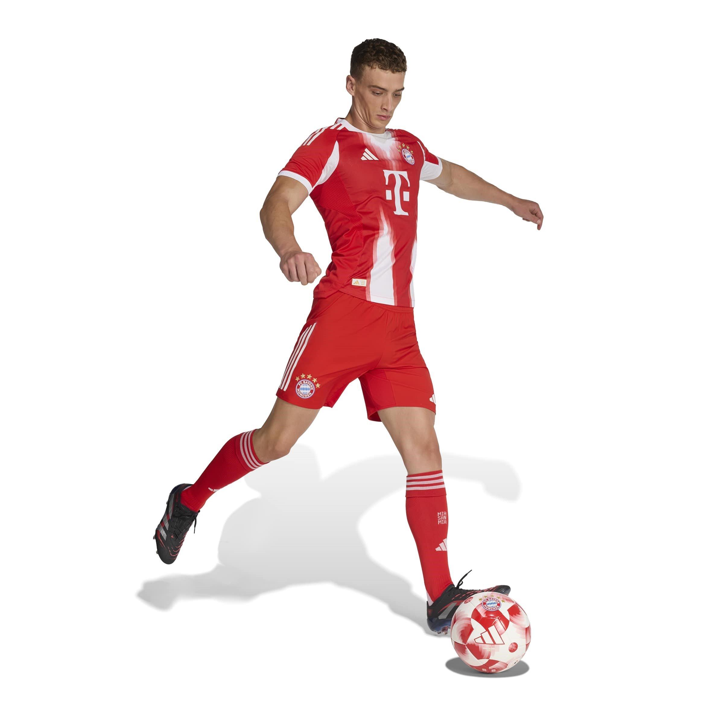 Red - adidas - Bayern Munich Authentic Home Shirt 2025 2026 Adults - 5