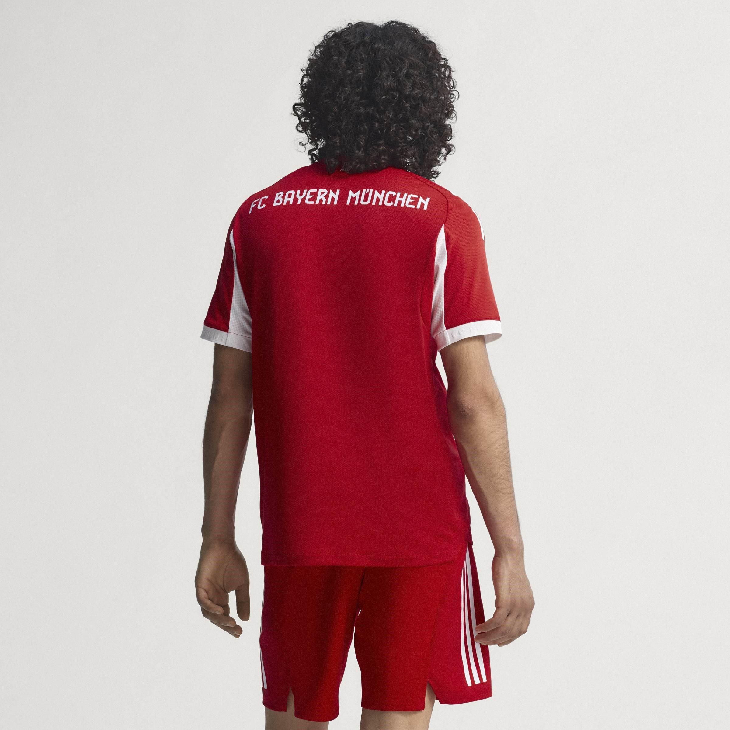 Red - adidas - Bayern Munich Authentic Home Shirt 2025 2026 Adults - 10