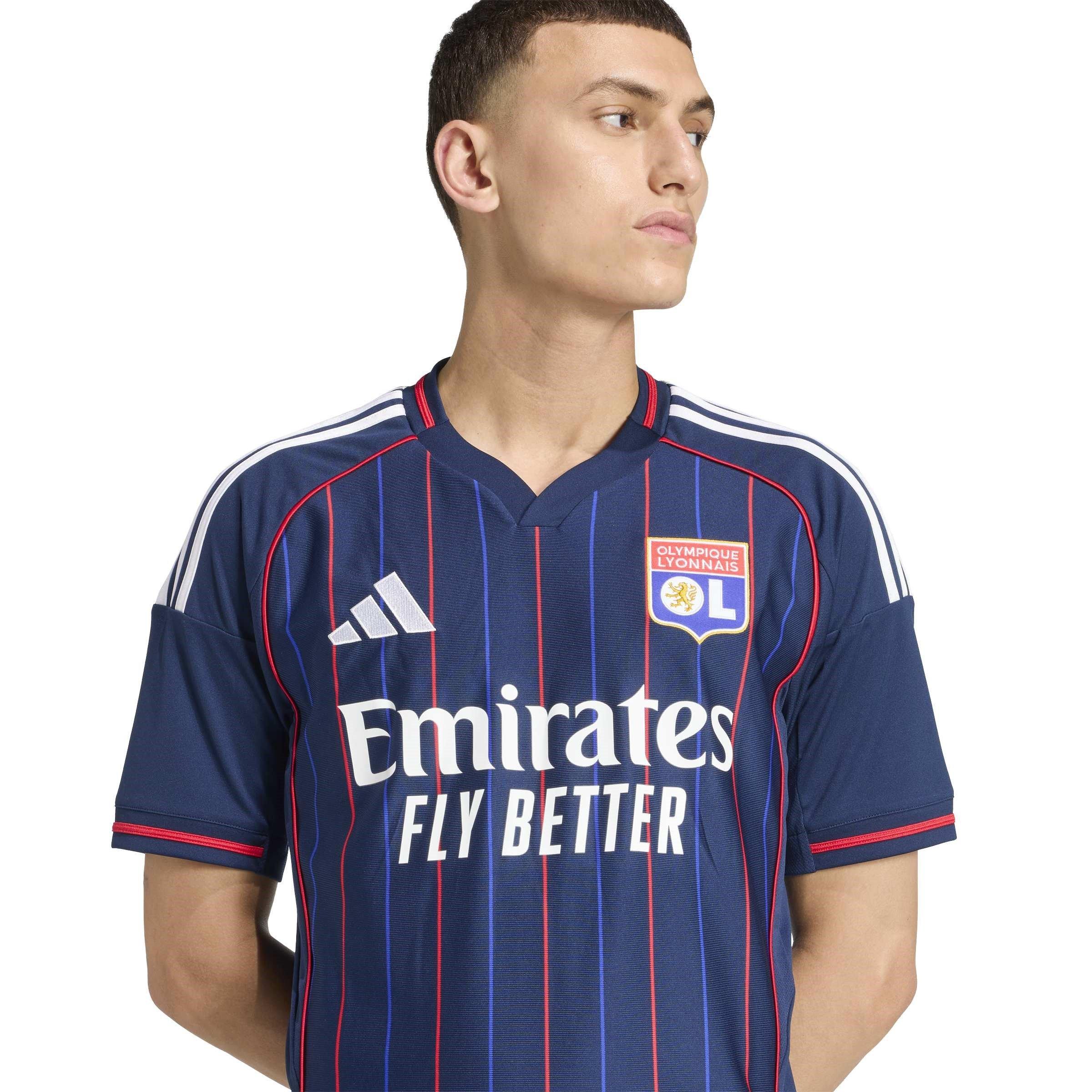 Azul - adidas - Olympique Lyon Away Shirt 2025 2026 Adults - 6