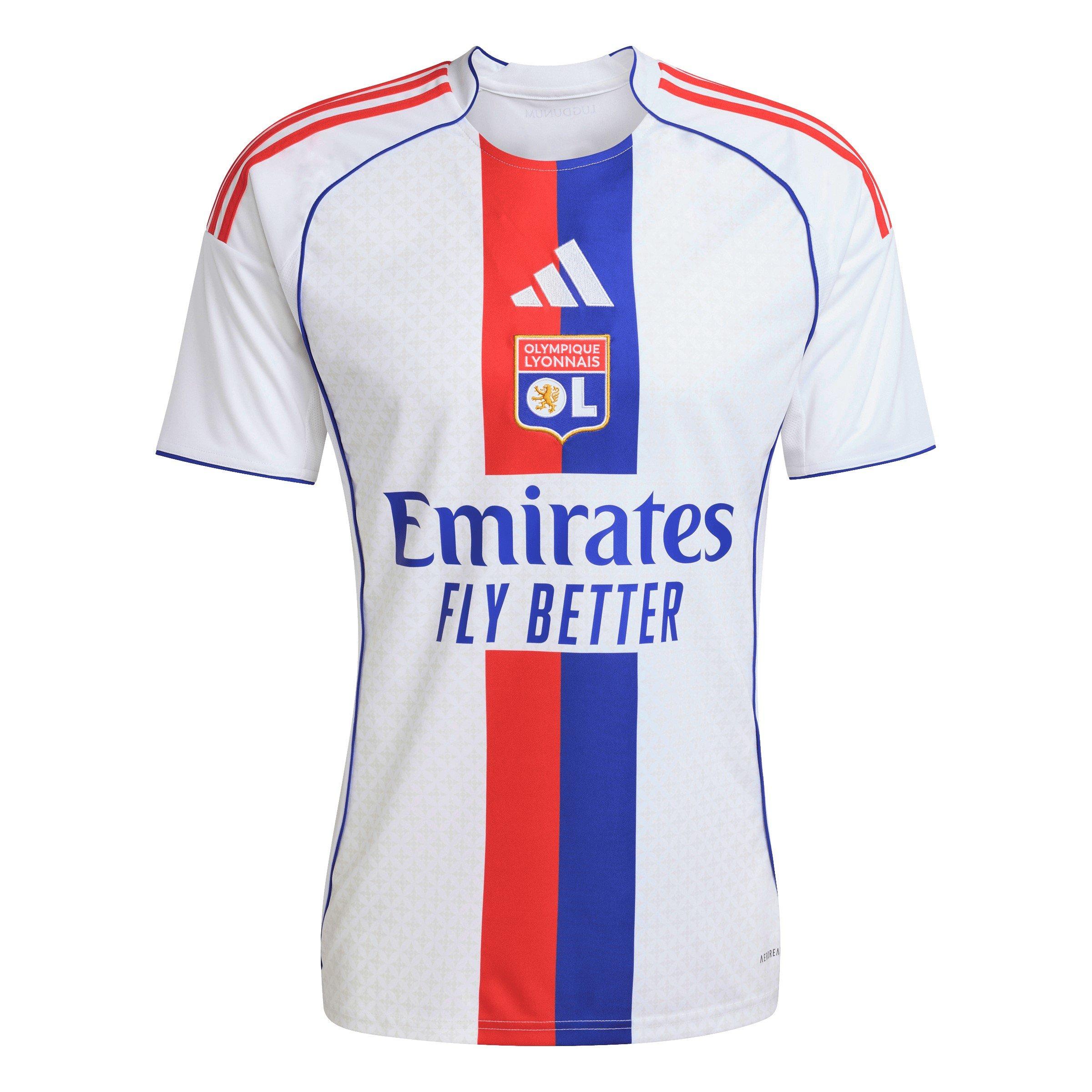 Adidas Men's Lyon Home Shirt 2025 2026 Adults - White - S