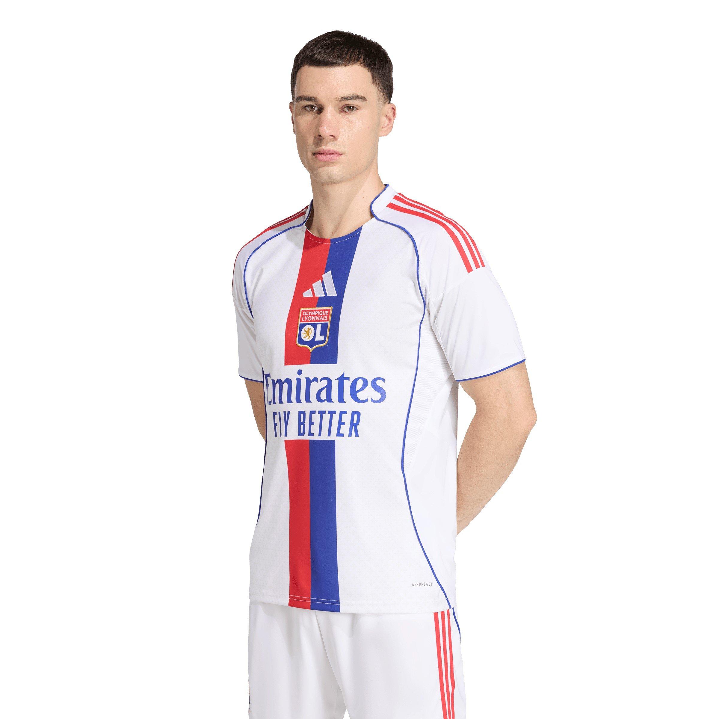 Wit - adidas - Lyon Home Shirt 2025 2026 Adults - 3