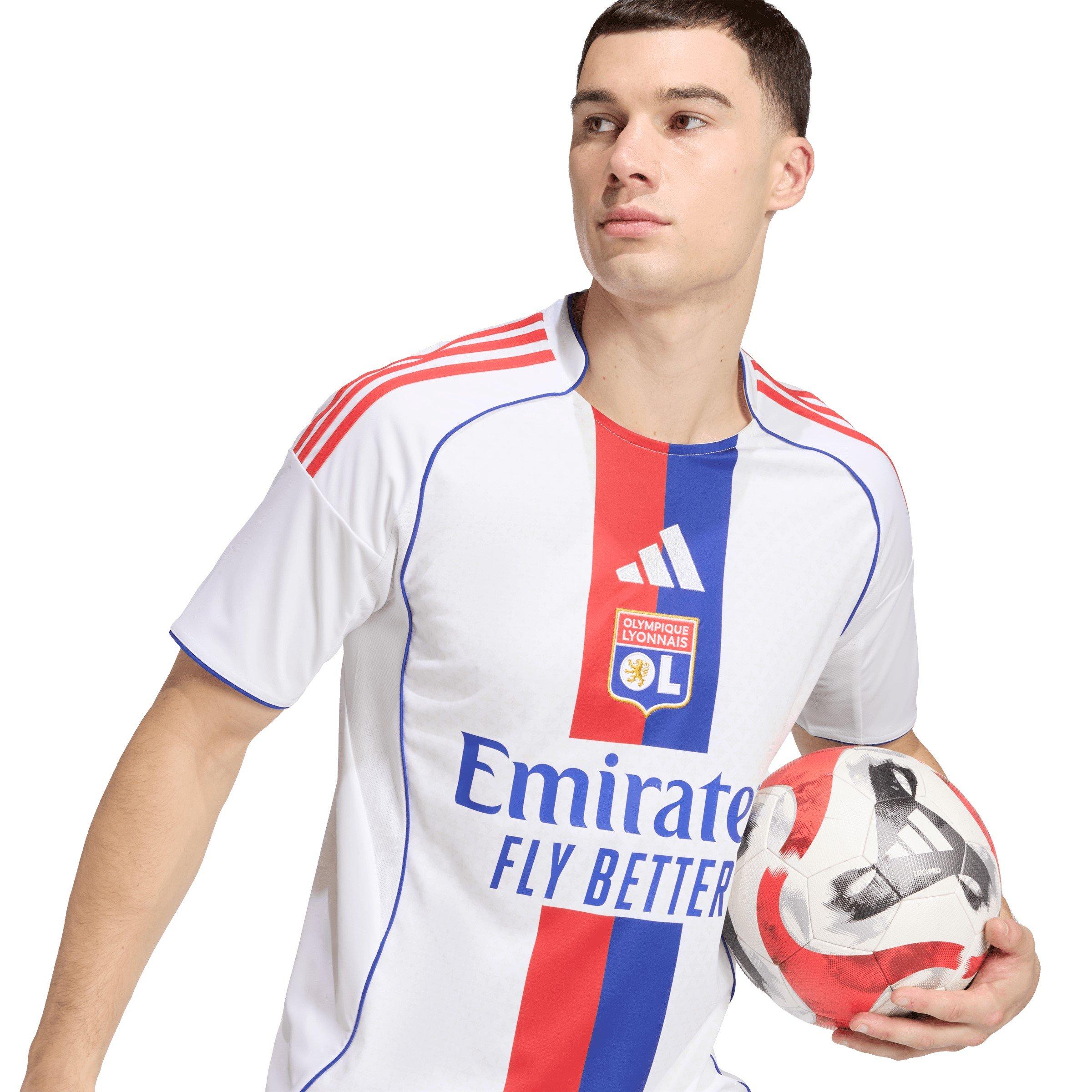 Wit - adidas - Lyon Home Shirt 2025 2026 Adults - 6