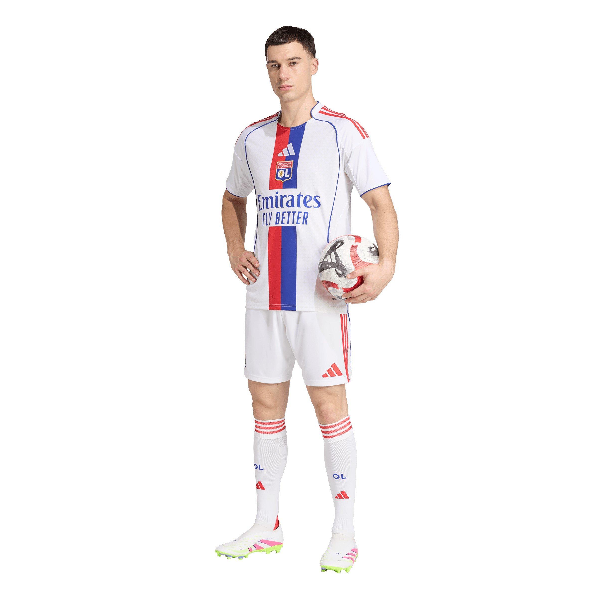 Wit - adidas - Lyon Home Shirt 2025 2026 Adults - 7