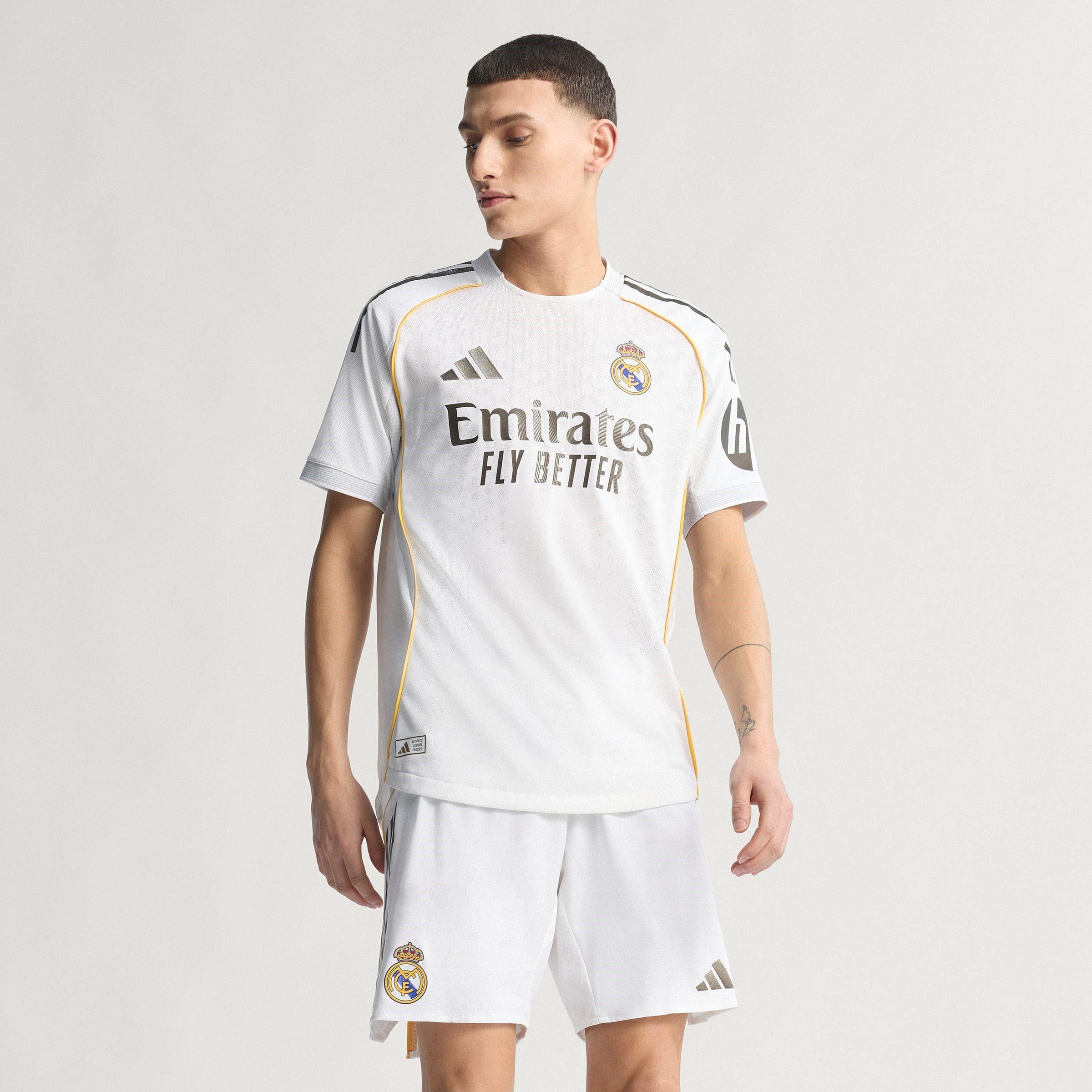 White - adidas - Real Madrid Authentic Home Shirt 2025 2026 Adults - 9