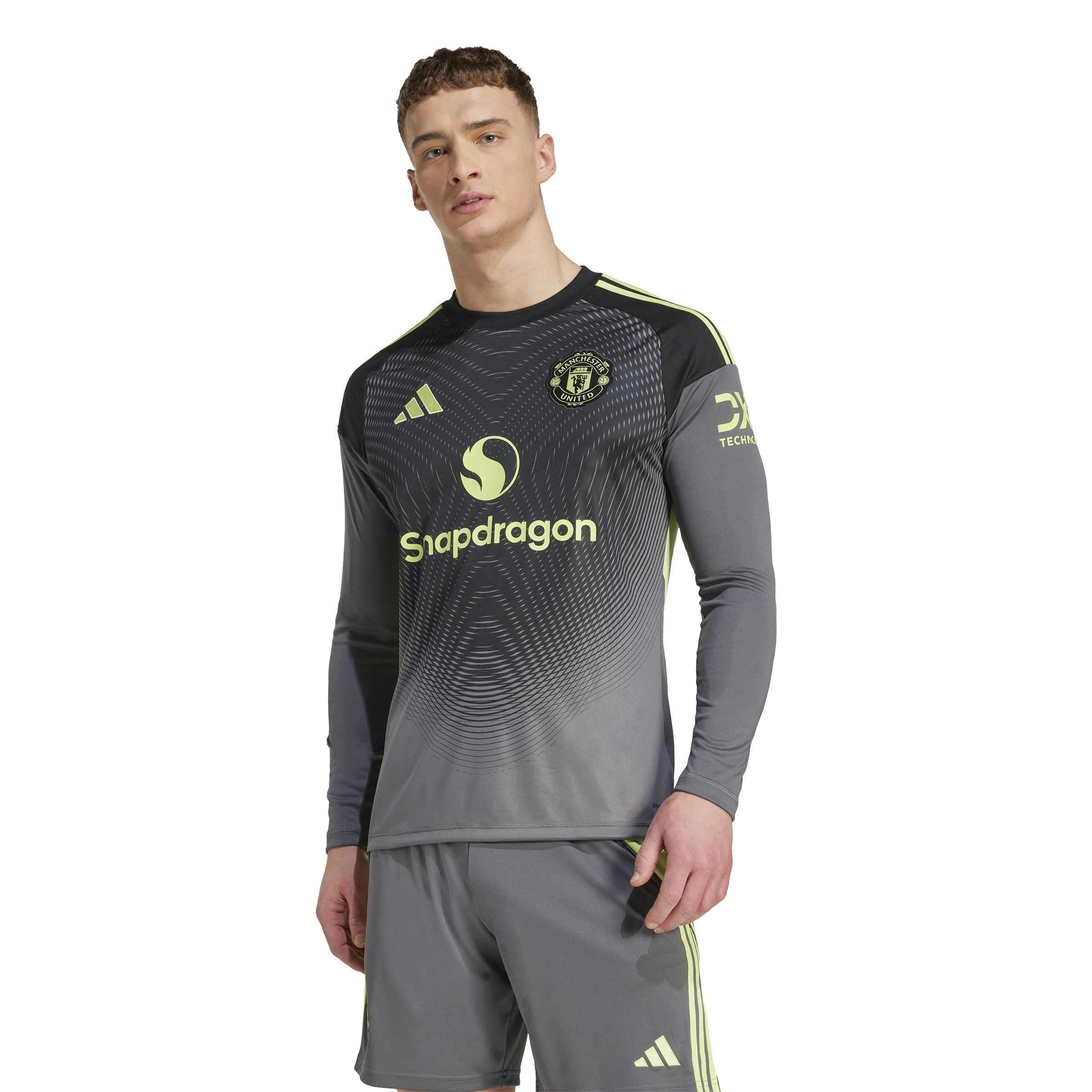 Grey - adidas - Manchester United Long Sleeve Goalkeeper Shirt 2025 2026 Adults - 3